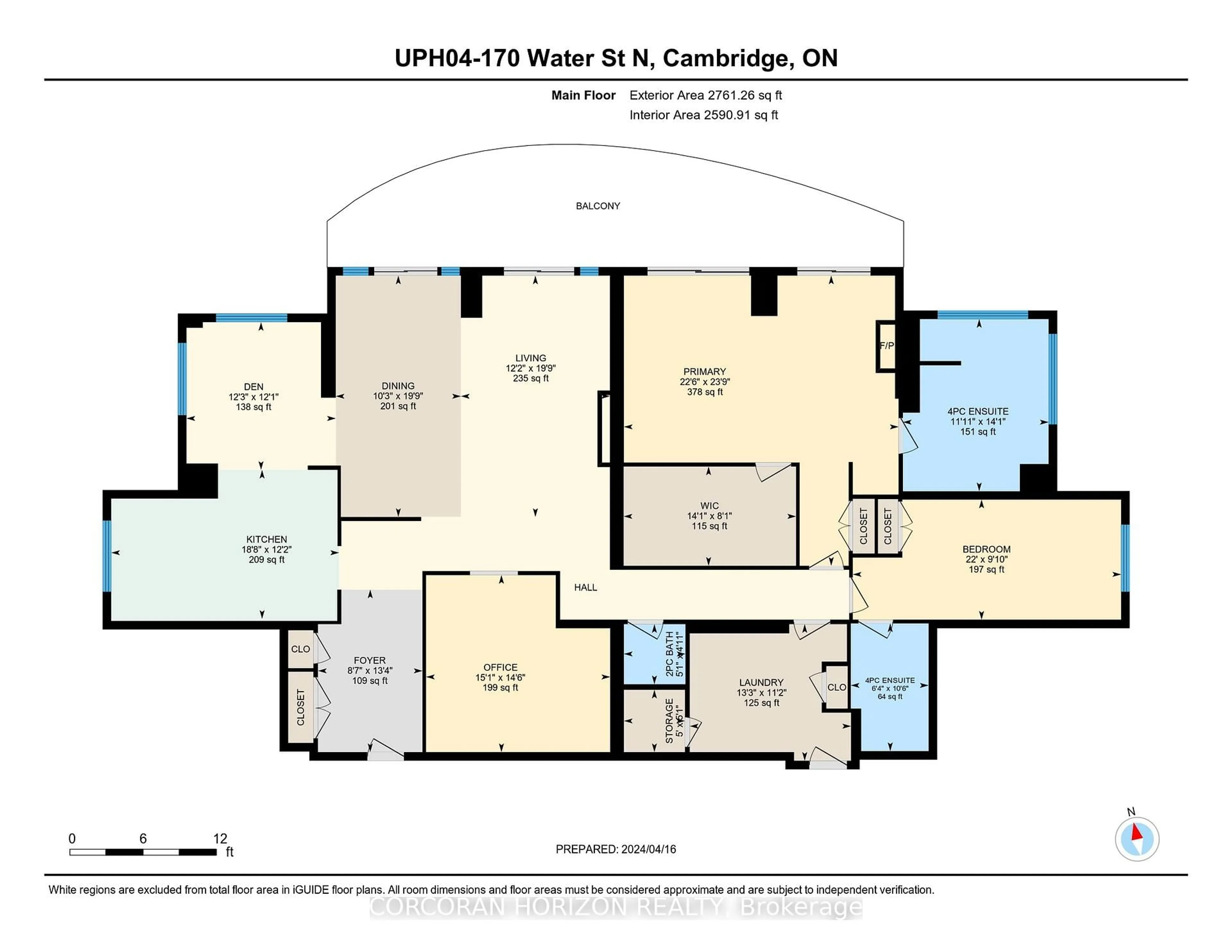 Floor plan for 170 Water St #UPH4, Cambridge Ontario N1R 3B6