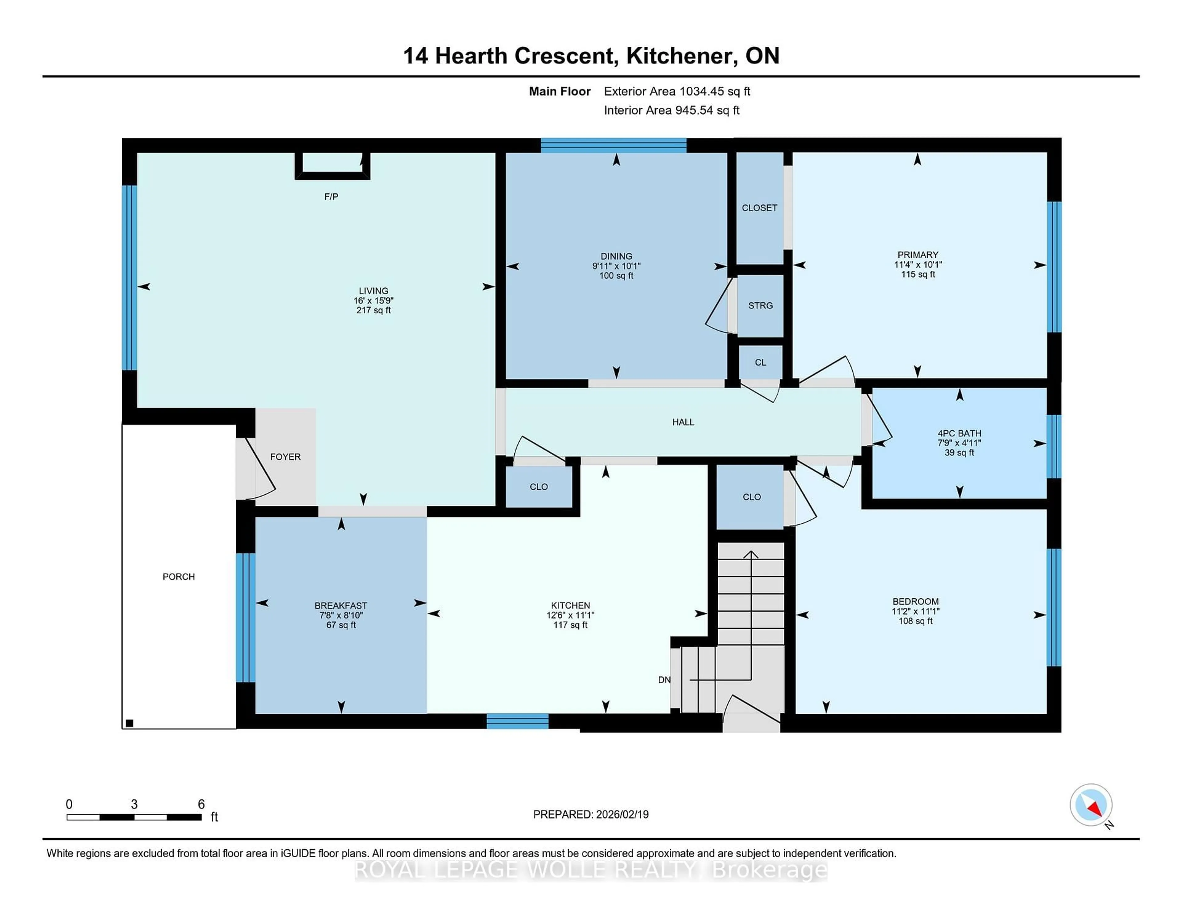 Floor plan for 14 Hearth Cres, Kitchener Ontario N2M 1G6
