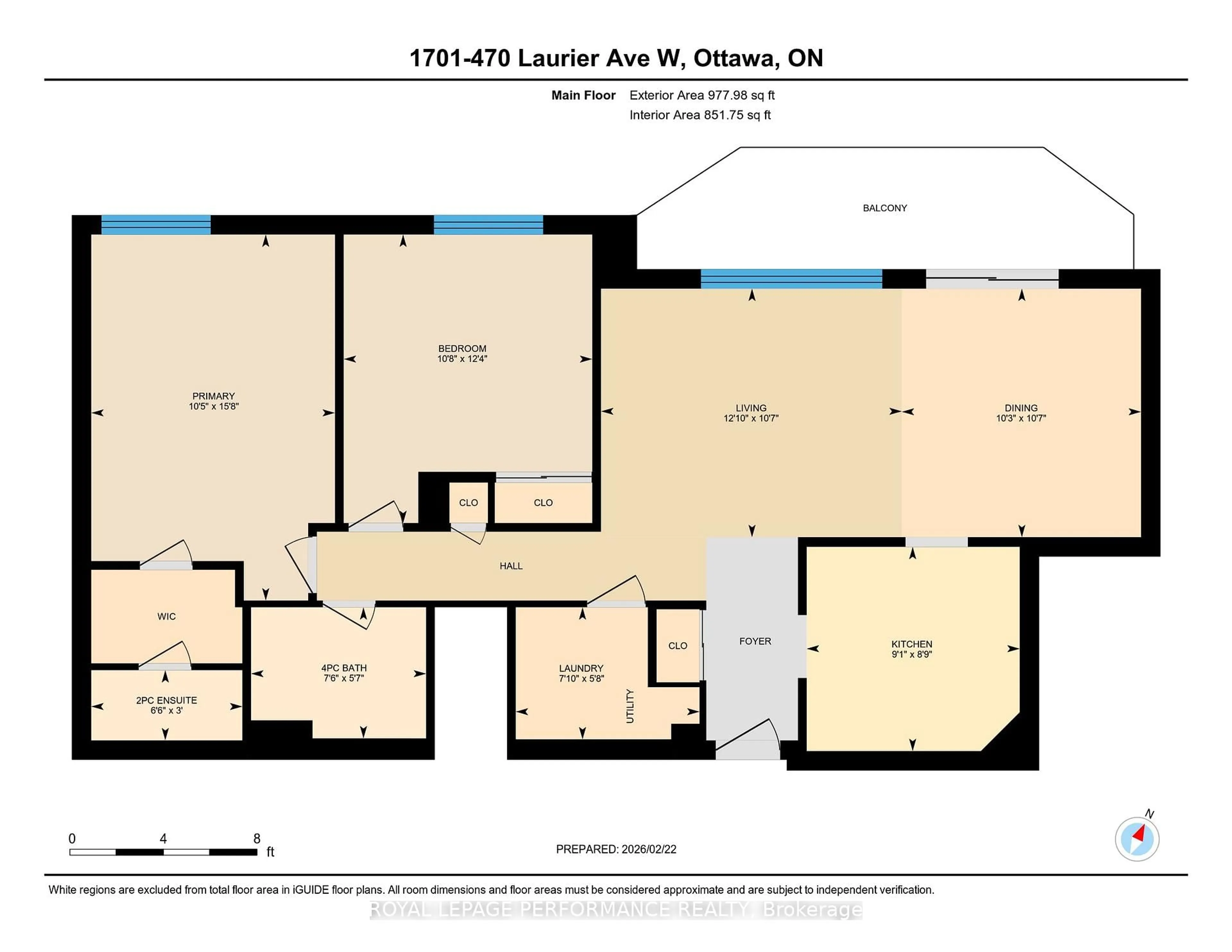 Floor plan for 470 Laurier Ave #1701, Ottawa Ontario K1R 7W9