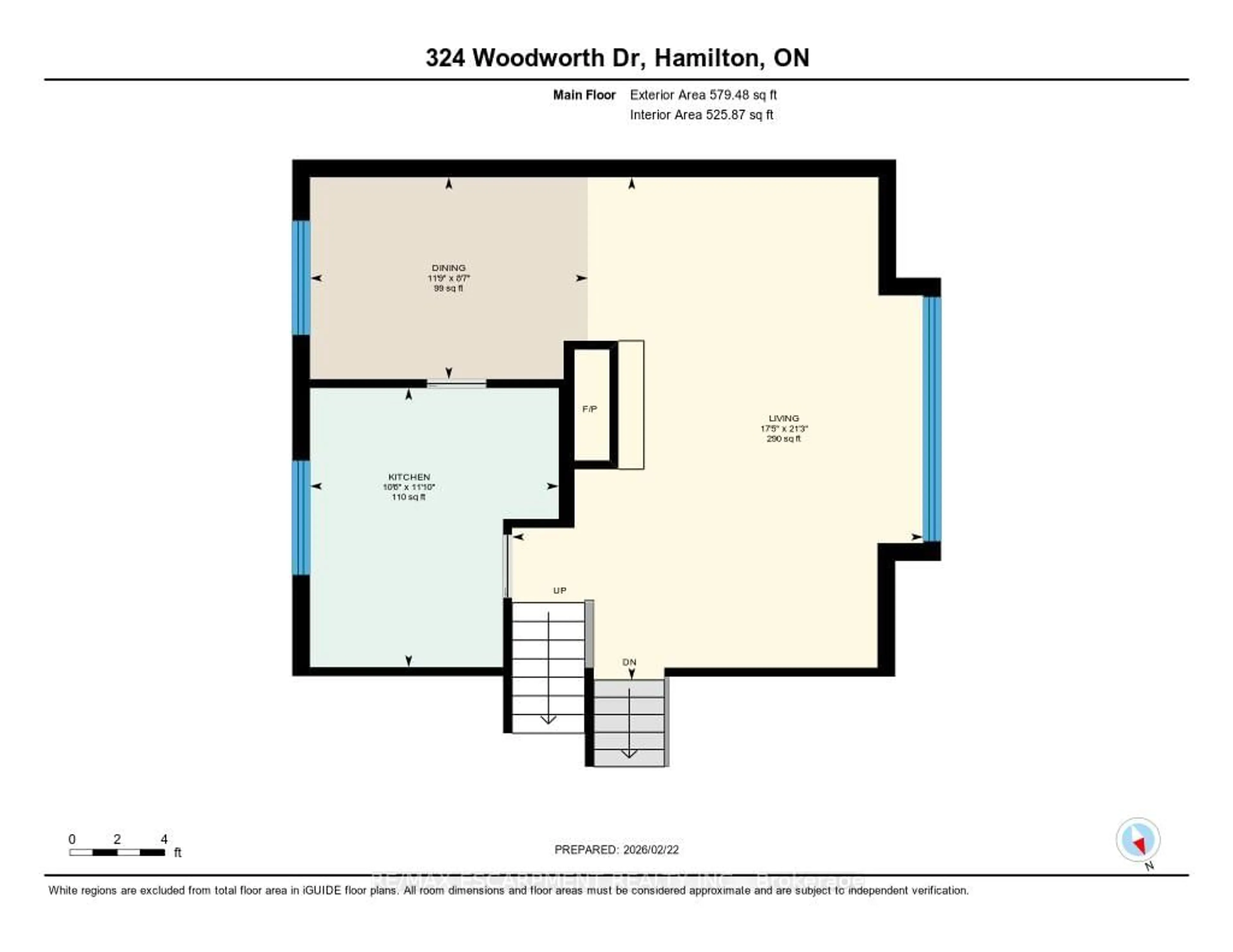 Floor plan for 324 Woodworth Dr, Hamilton Ontario L9G 2N1