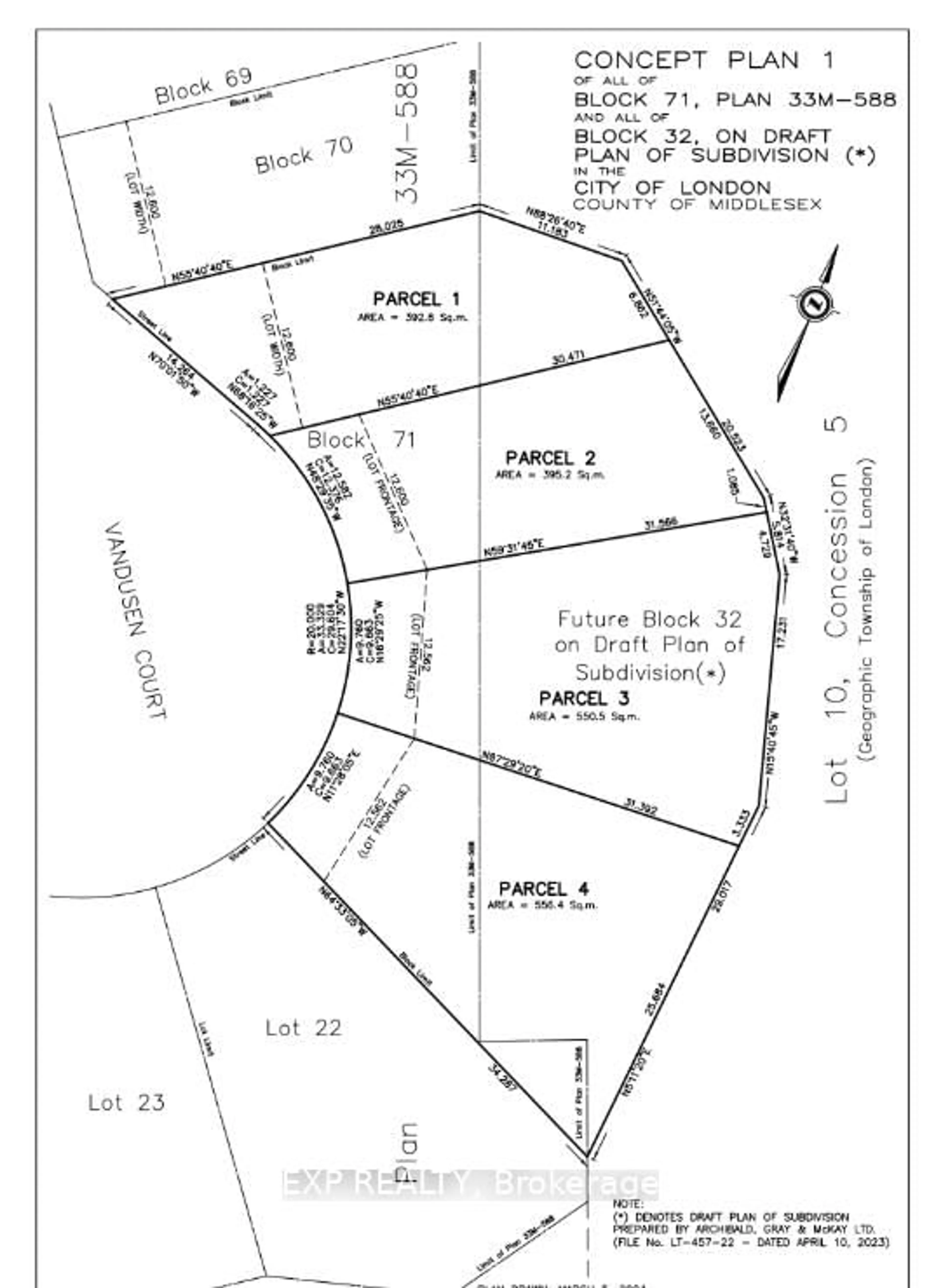 Picture of a map for 1604 Vandusen Crt, London North Ontario N5X 0G2