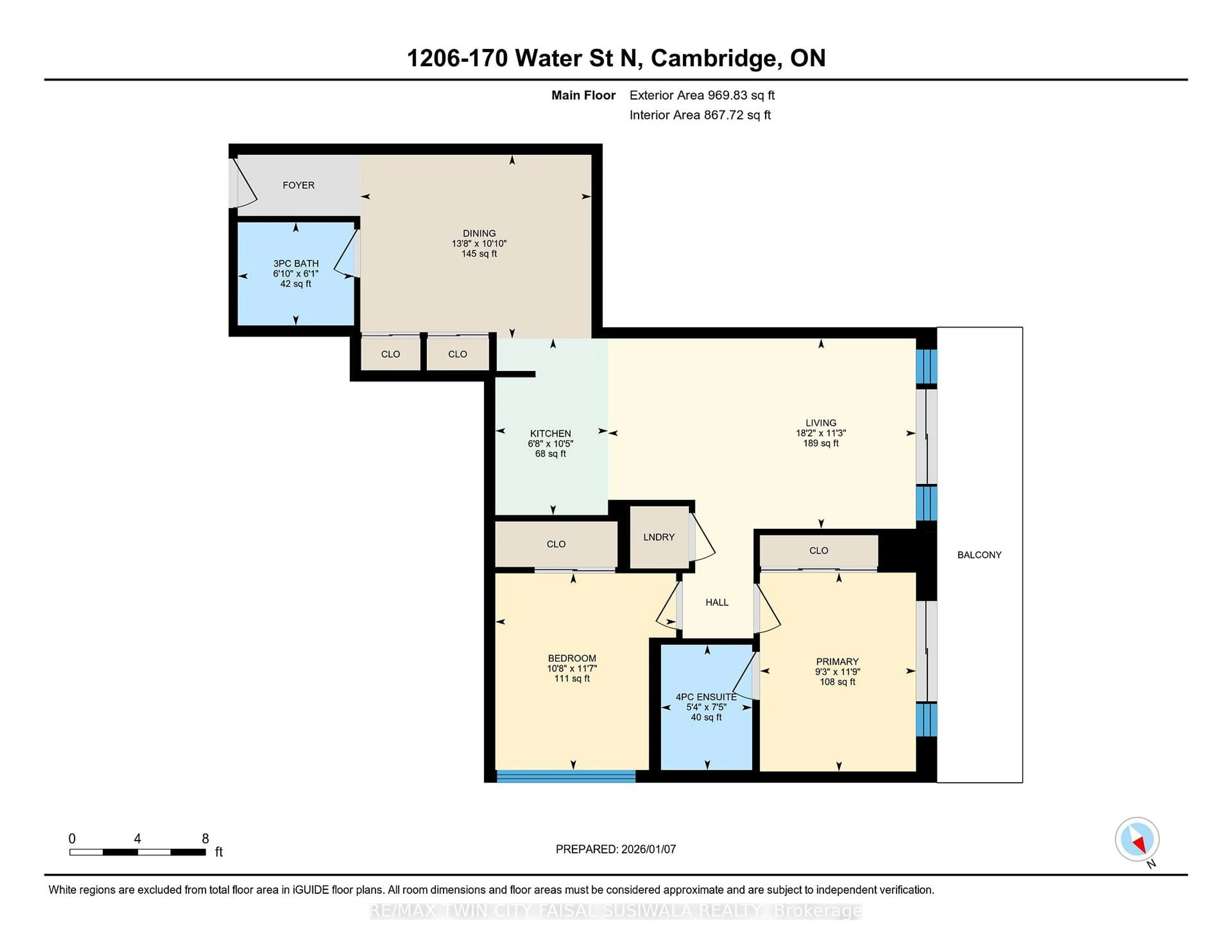 Floor plan for 170 WATER St #1206, Cambridge Ontario N1R 3B6