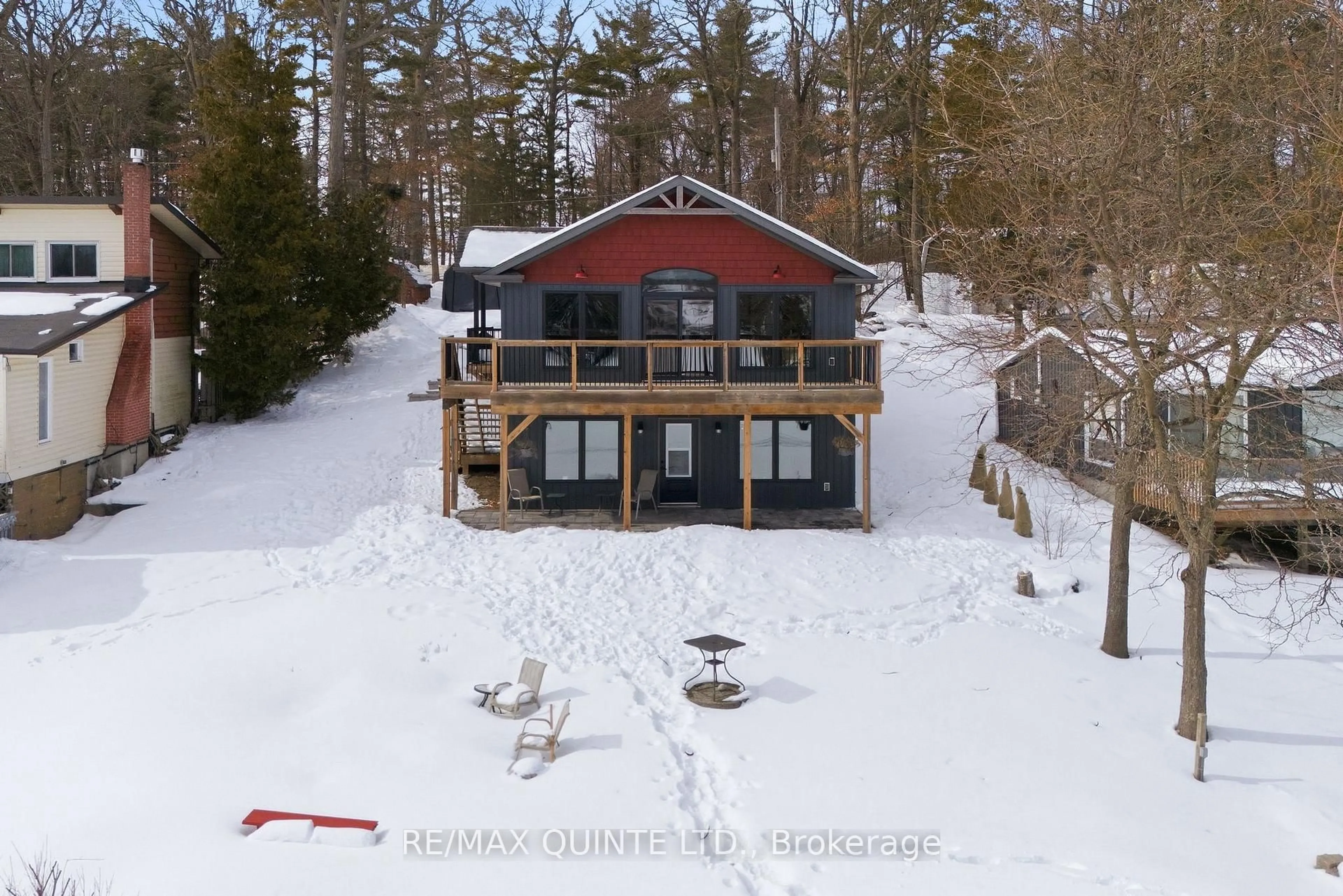 A pic from outside/outdoor area/front of a property/back of a property/a pic from drone, water/lake/river/ocean view for 75 John Meyers Rd, Stirling Ontario K0K 3E0