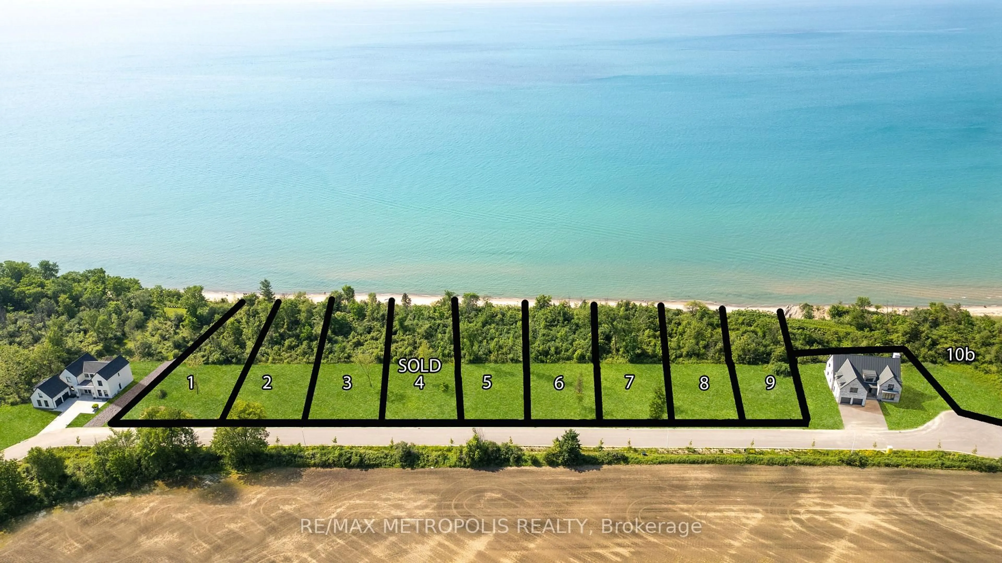 A pic from outside/outdoor area/front of a property/back of a property/a pic from drone, water/lake/river/ocean view for 7027 Blue Coast Hts, Plympton-Wyoming Ontario N0N 1E0