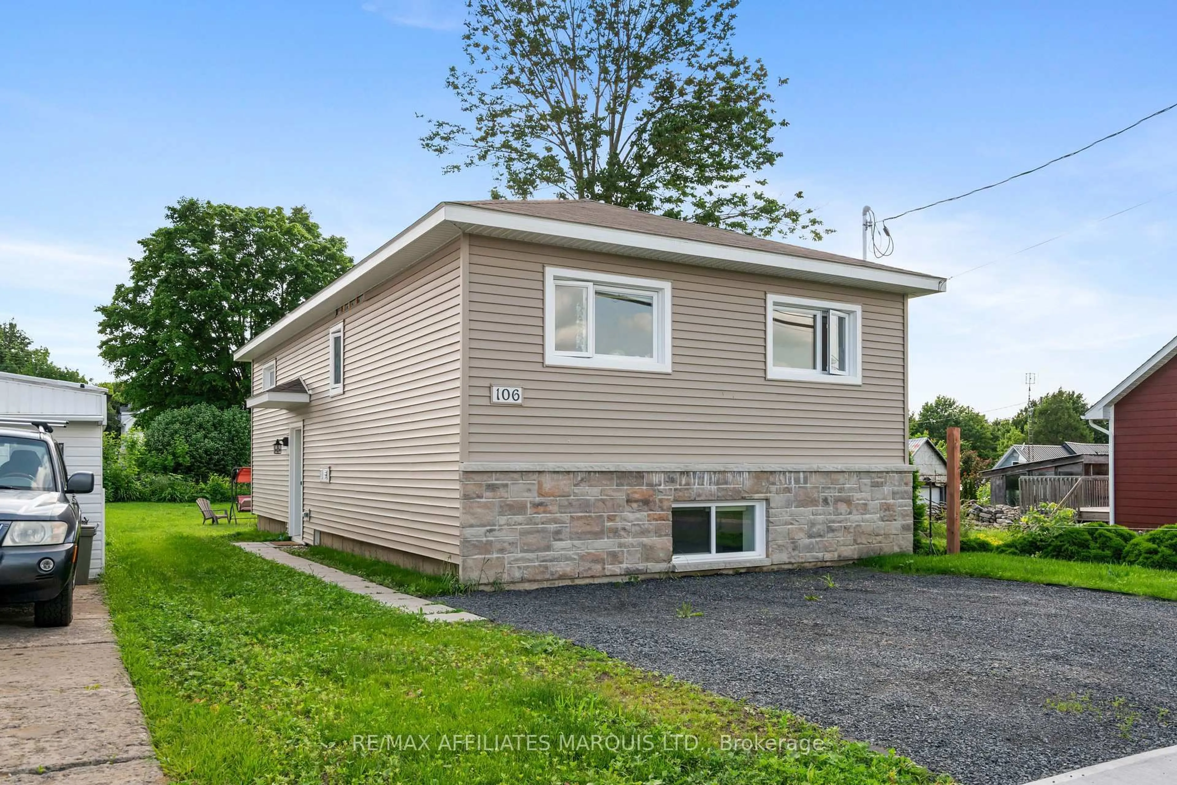 Home with vinyl exterior material, street for 106 Bishop St, North Glengarry Ontario K0C 1A0