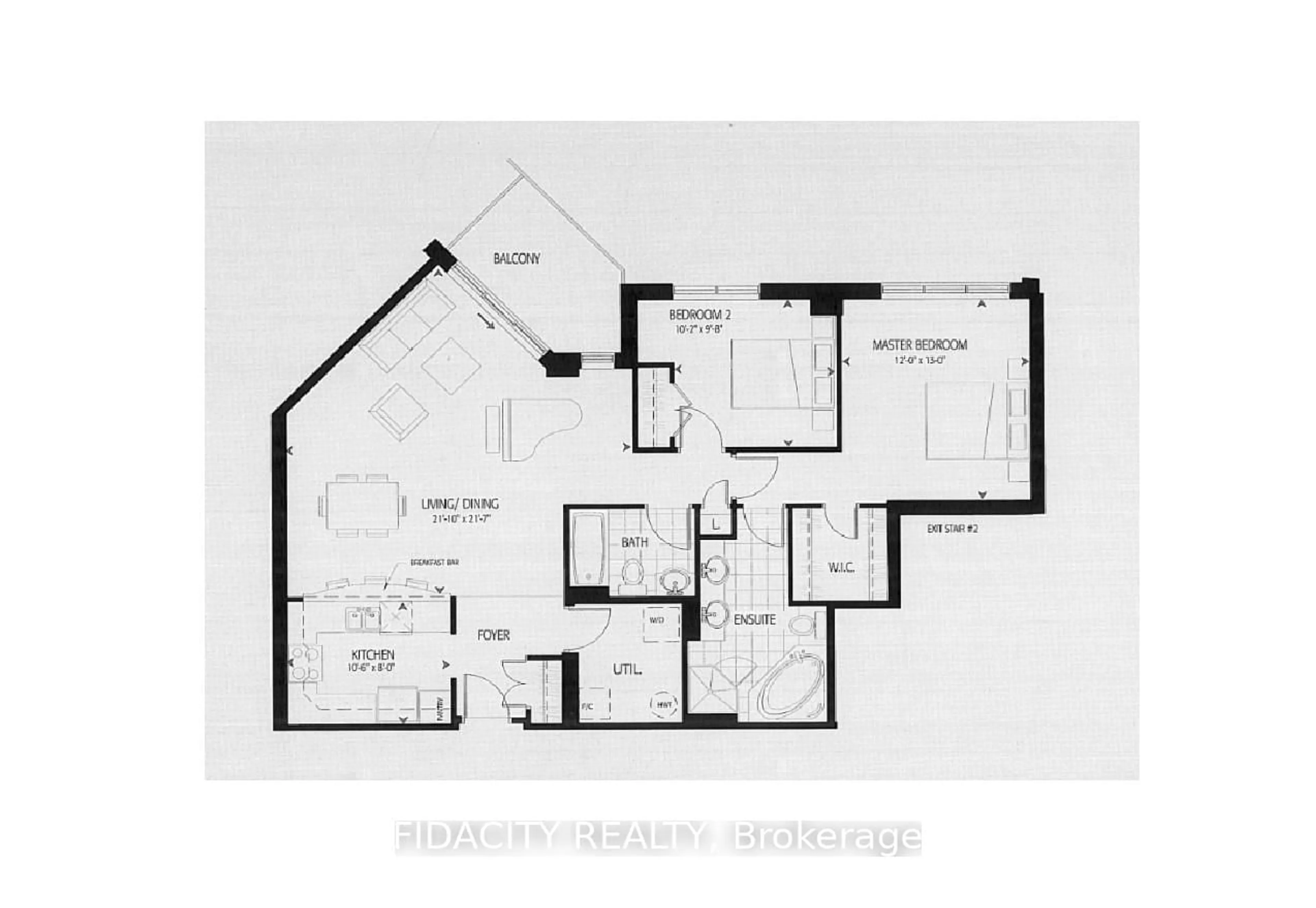 Floor plan for 320 Mcleod St #503, Ottawa Ontario K2P 1A3