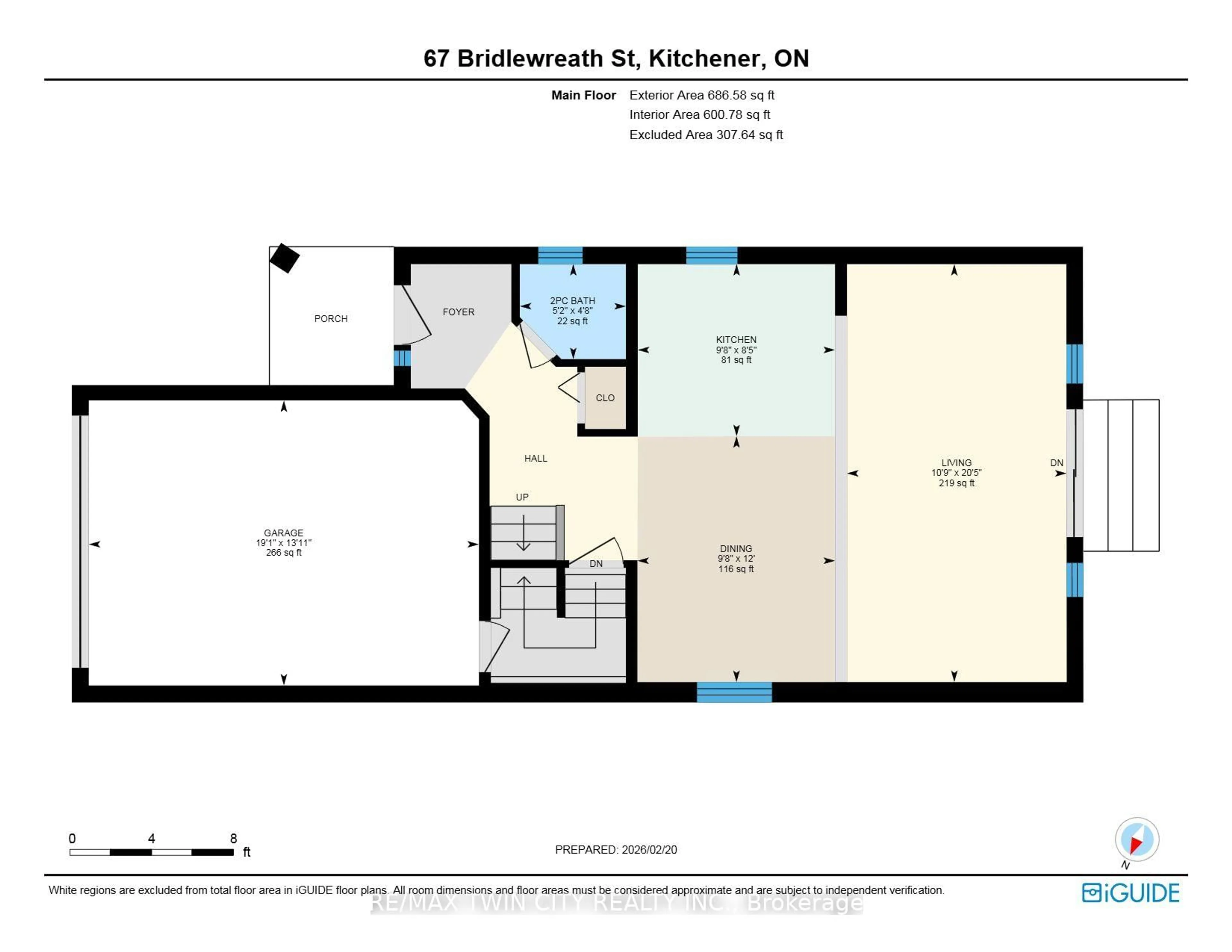 Floor plan for 67 Bridlewreath St, Kitchener Ontario N2E 3V5