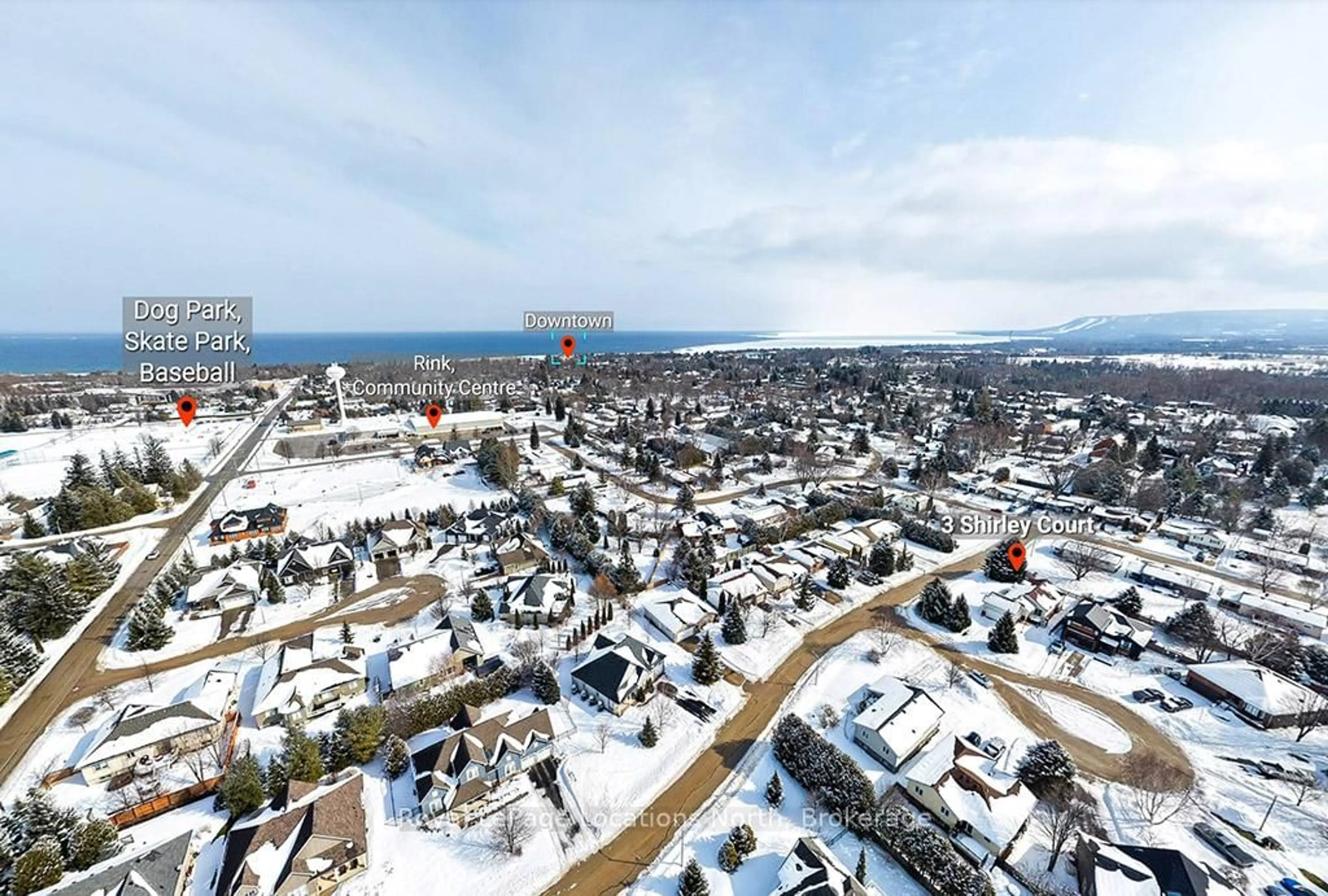 Picture of a map for 3 Shirley Crt, Blue Mountains Ontario N0H 2P0