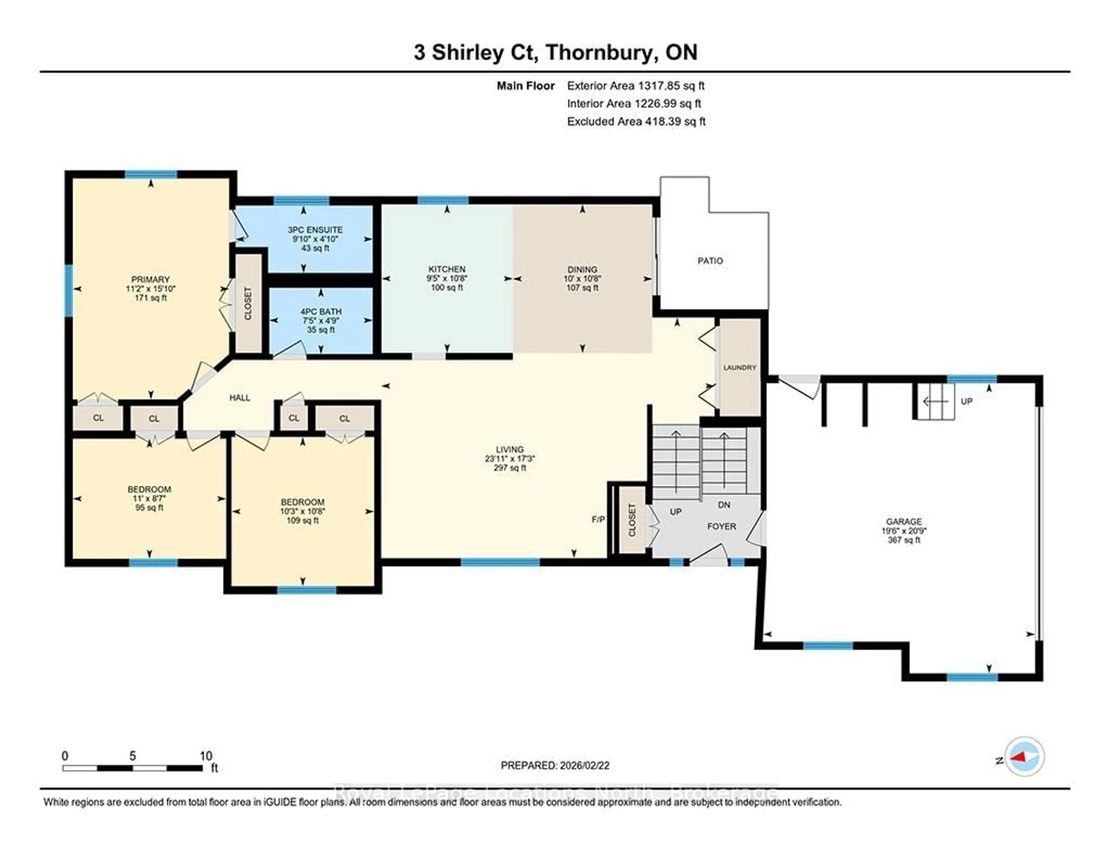 Floor plan for 3 Shirley Crt, Blue Mountains Ontario N0H 2P0