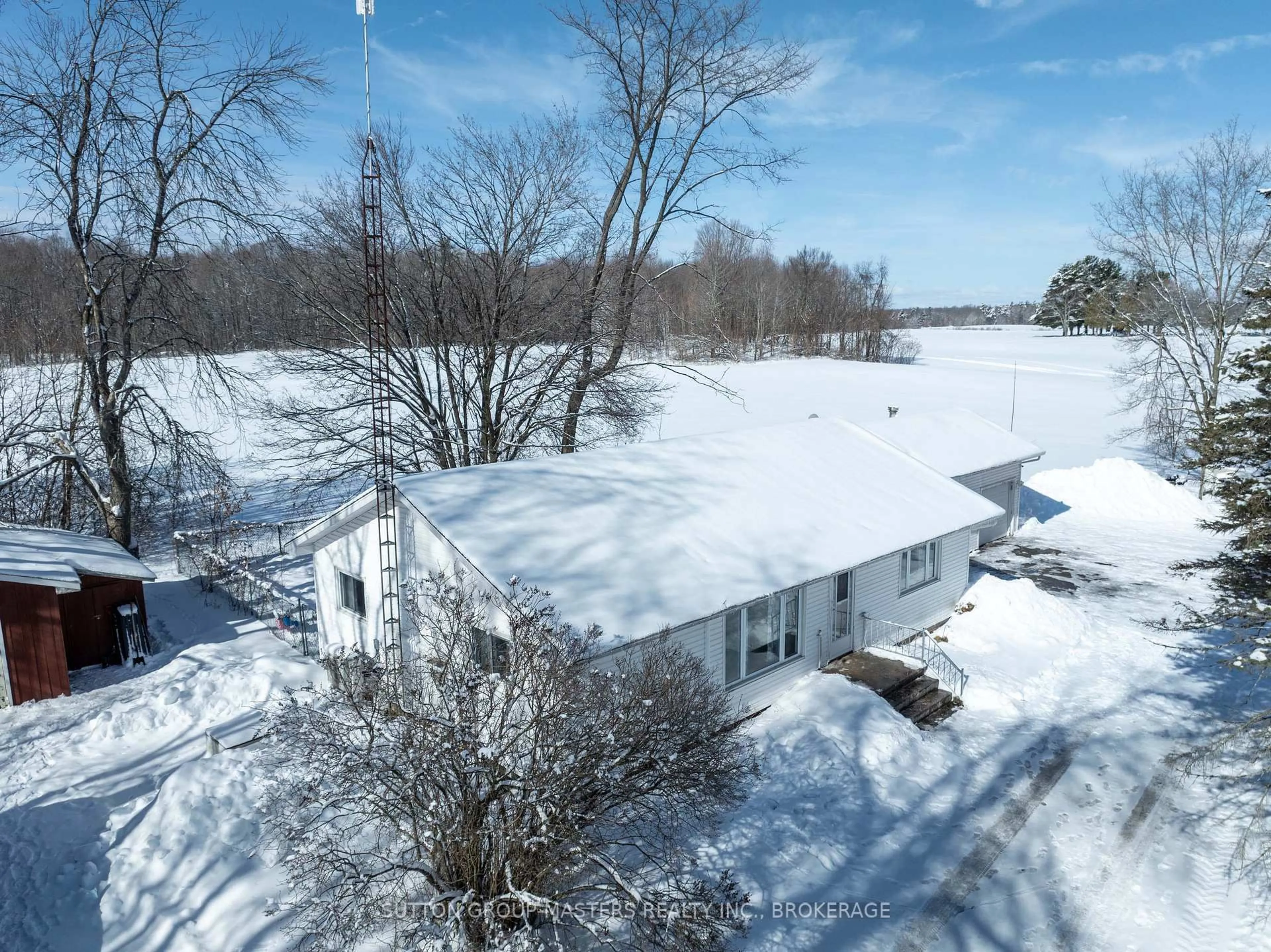 A pic from outside/outdoor area/front of a property/back of a property/a pic from drone, water/lake/river/ocean view for 3248 Highway 32 Highway, Leeds and the Thousand Islands Ontario K0H 2N0