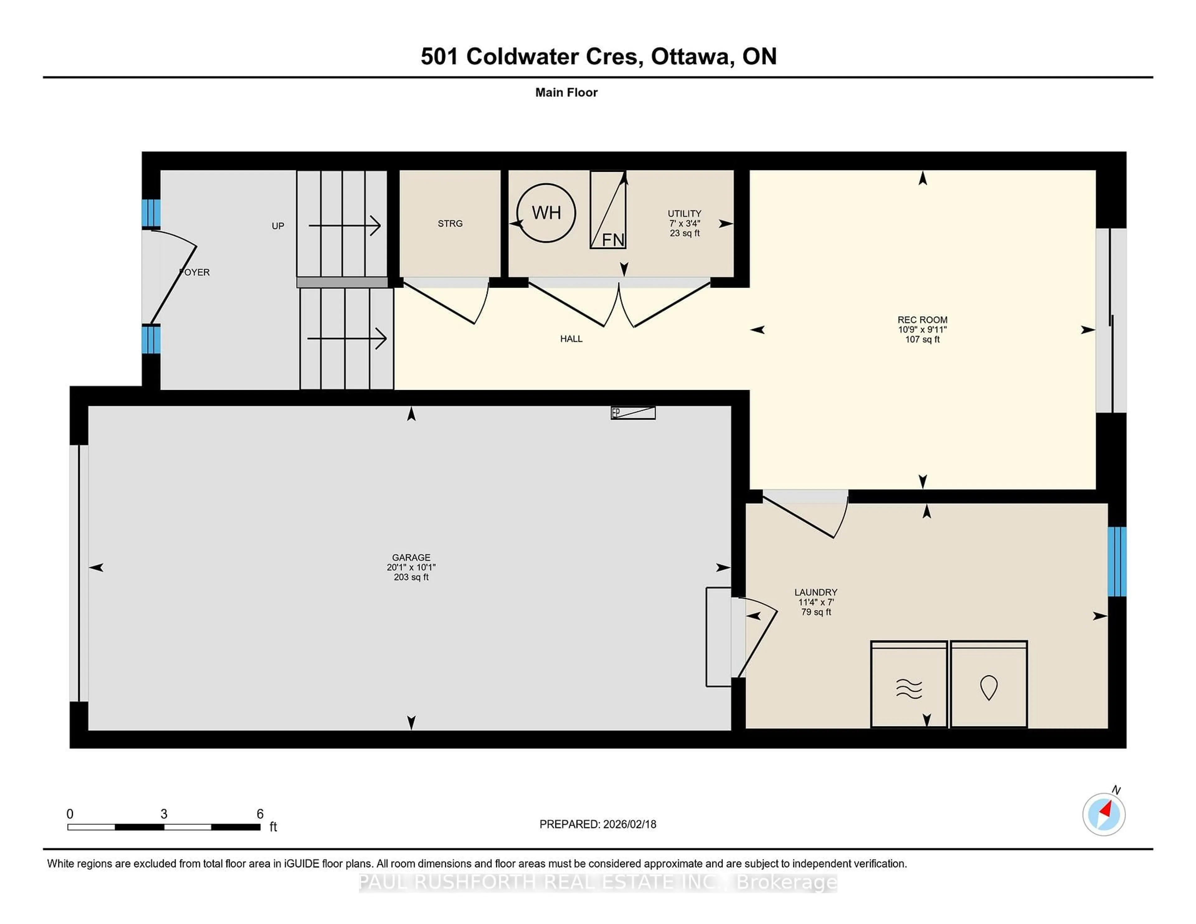 Floor plan for 501 Coldwater Cres, Ottawa Ontario K2M 3B3