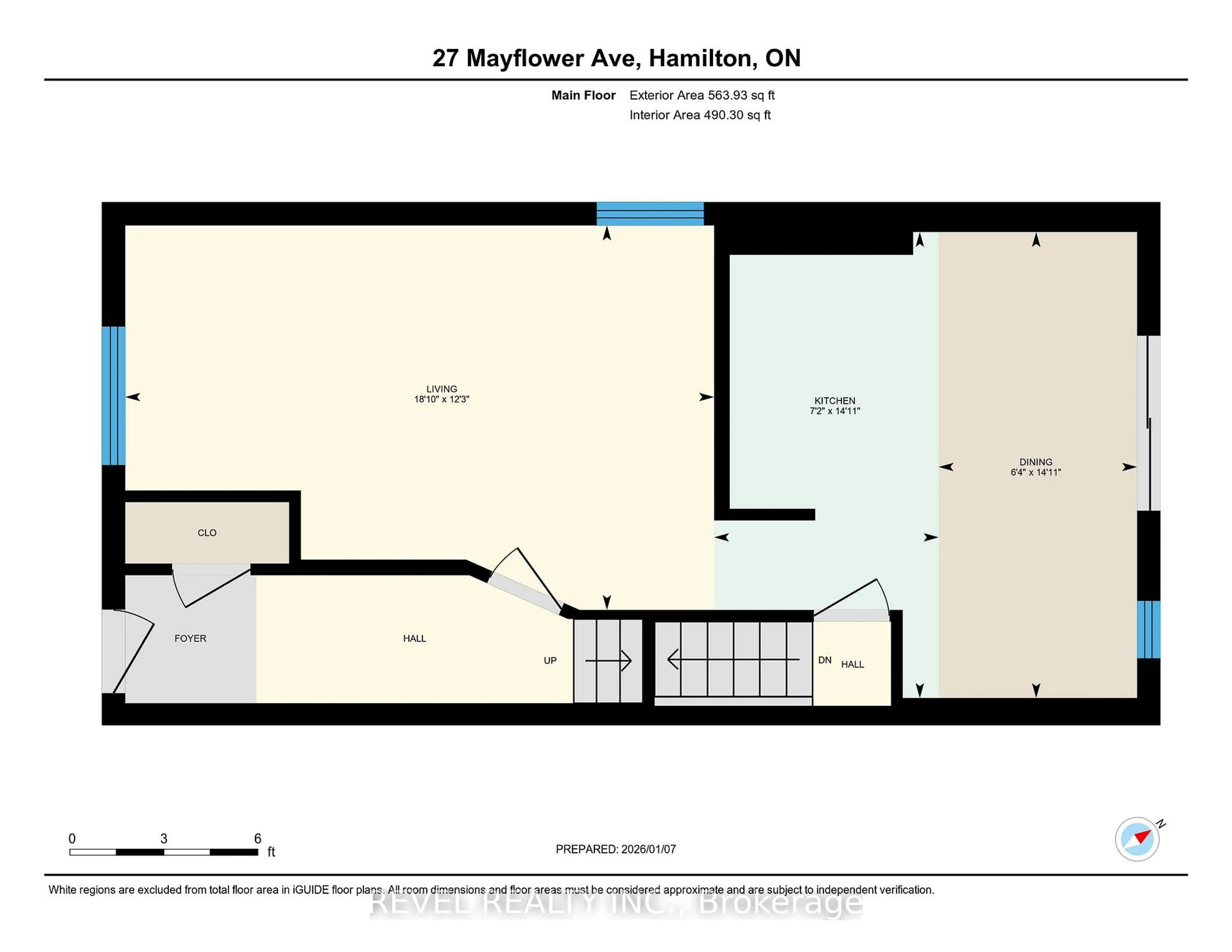 Floor plan for 27 Mayflower Ave, Hamilton Ontario L8L 2K5