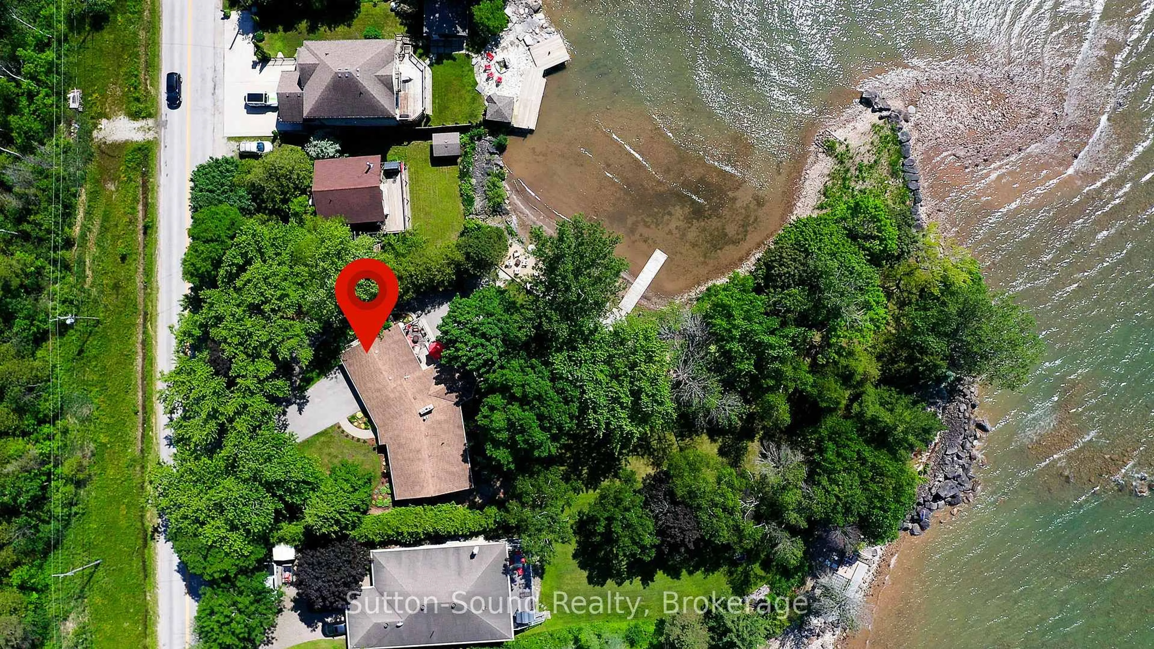 A pic from outside/outdoor area/front of a property/back of a property/a pic from drone, water/lake/river/ocean view for 359288 Grey Rd 15 Rd, Meaford Ontario N4K 5N3