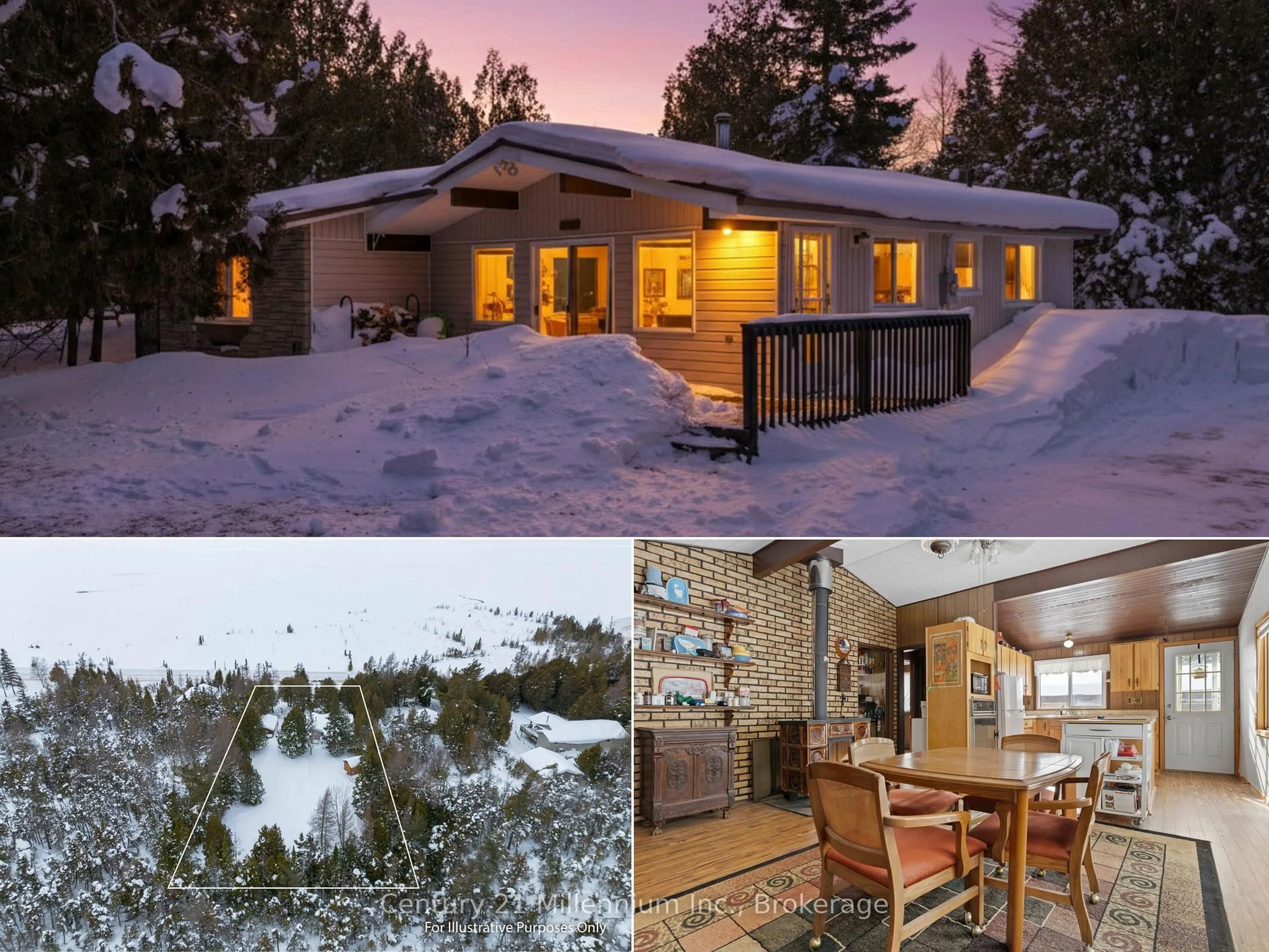 A pic from outside/outdoor area/front of a property/back of a property/a pic from drone, mountain view for 465 Shoreline Ave, South Bruce Peninsula Ontario N0H 2T0