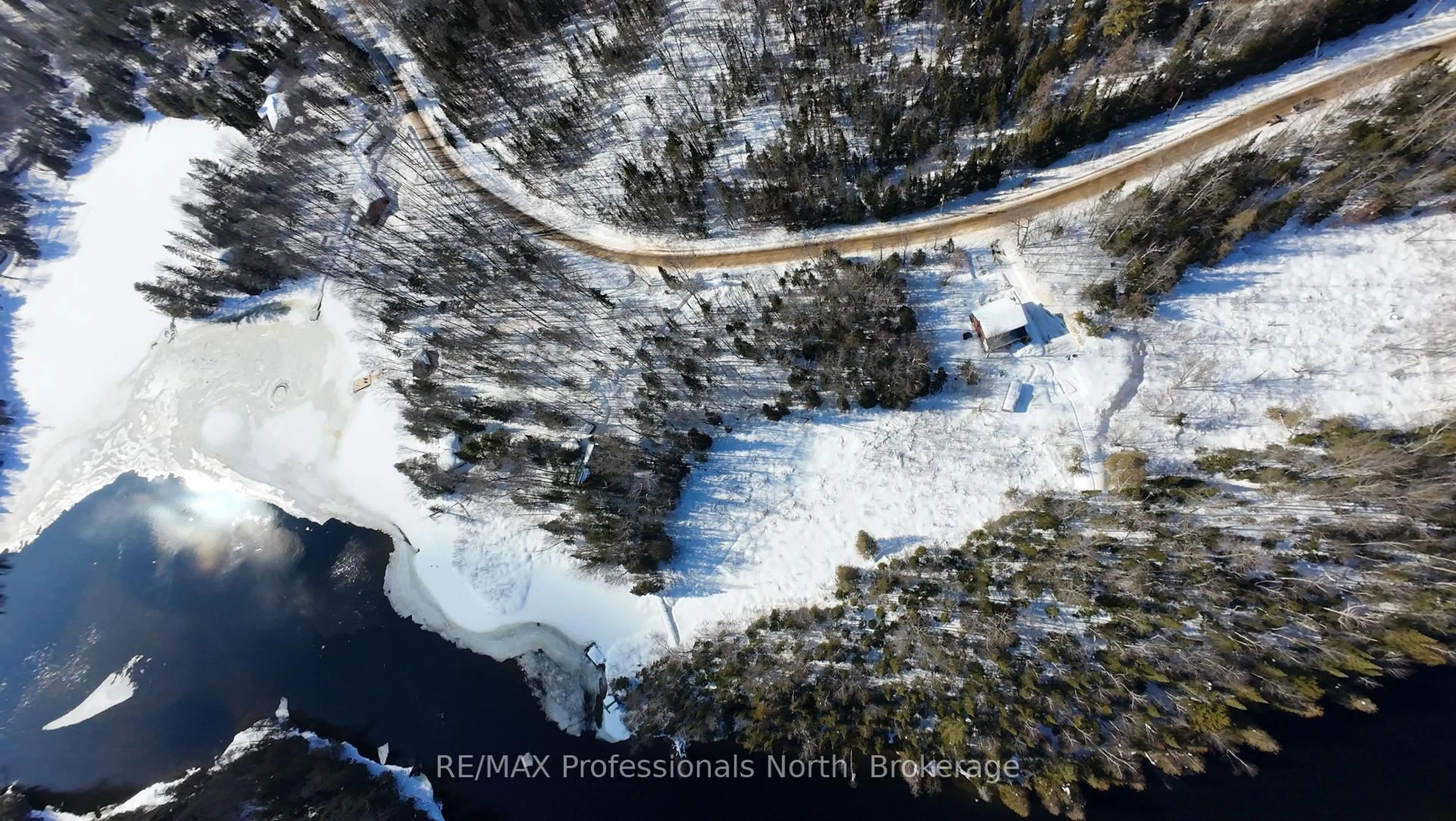 A pic from outside/outdoor area/front of a property/back of a property/a pic from drone, street for 1125 Fairy Falls Rd, Lake of Bays Ontario P0B 1A0