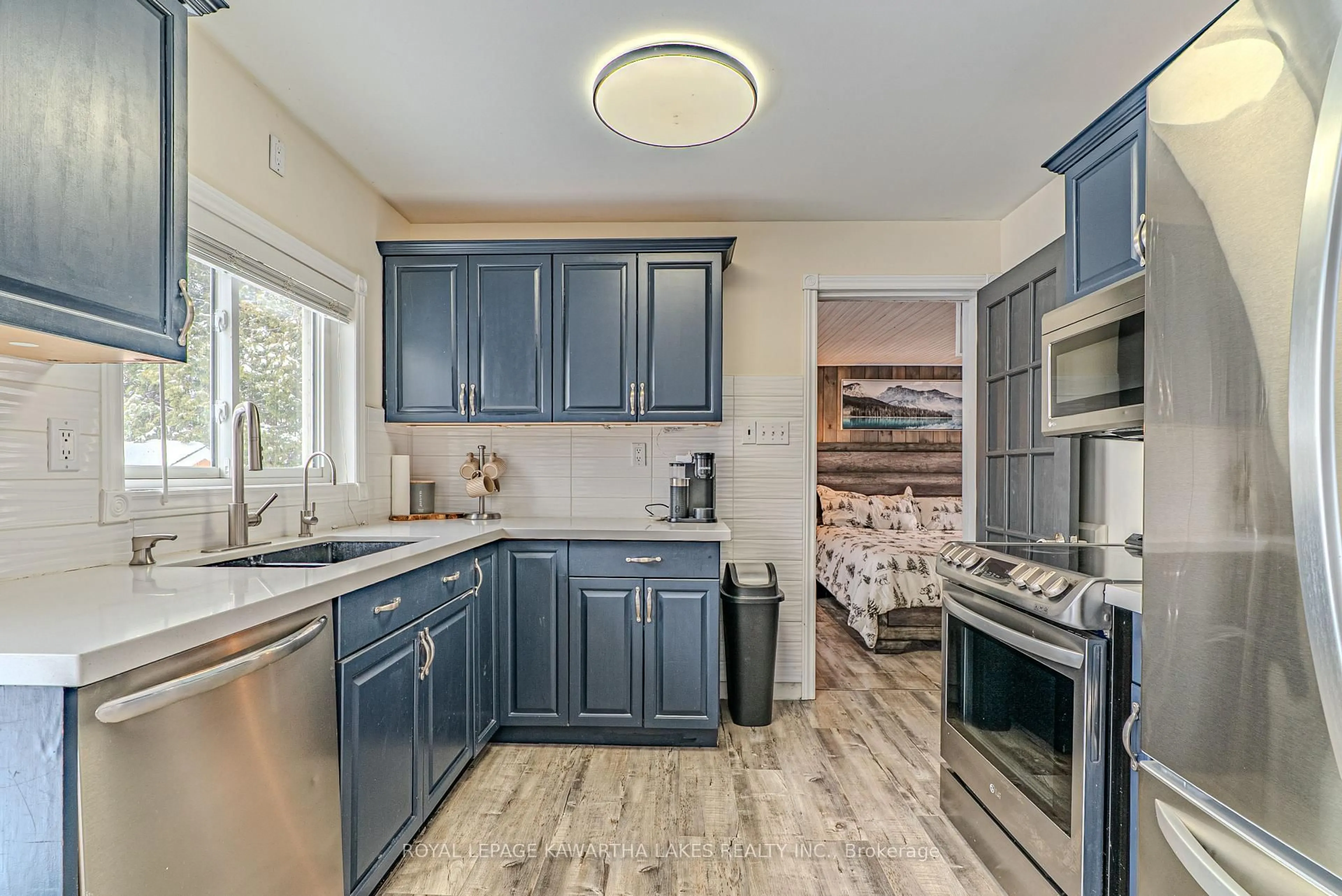 Open concept kitchen, ceramic/tile floor for 130 Crawford Rd, Kawartha Lakes Ontario L0K 1B0