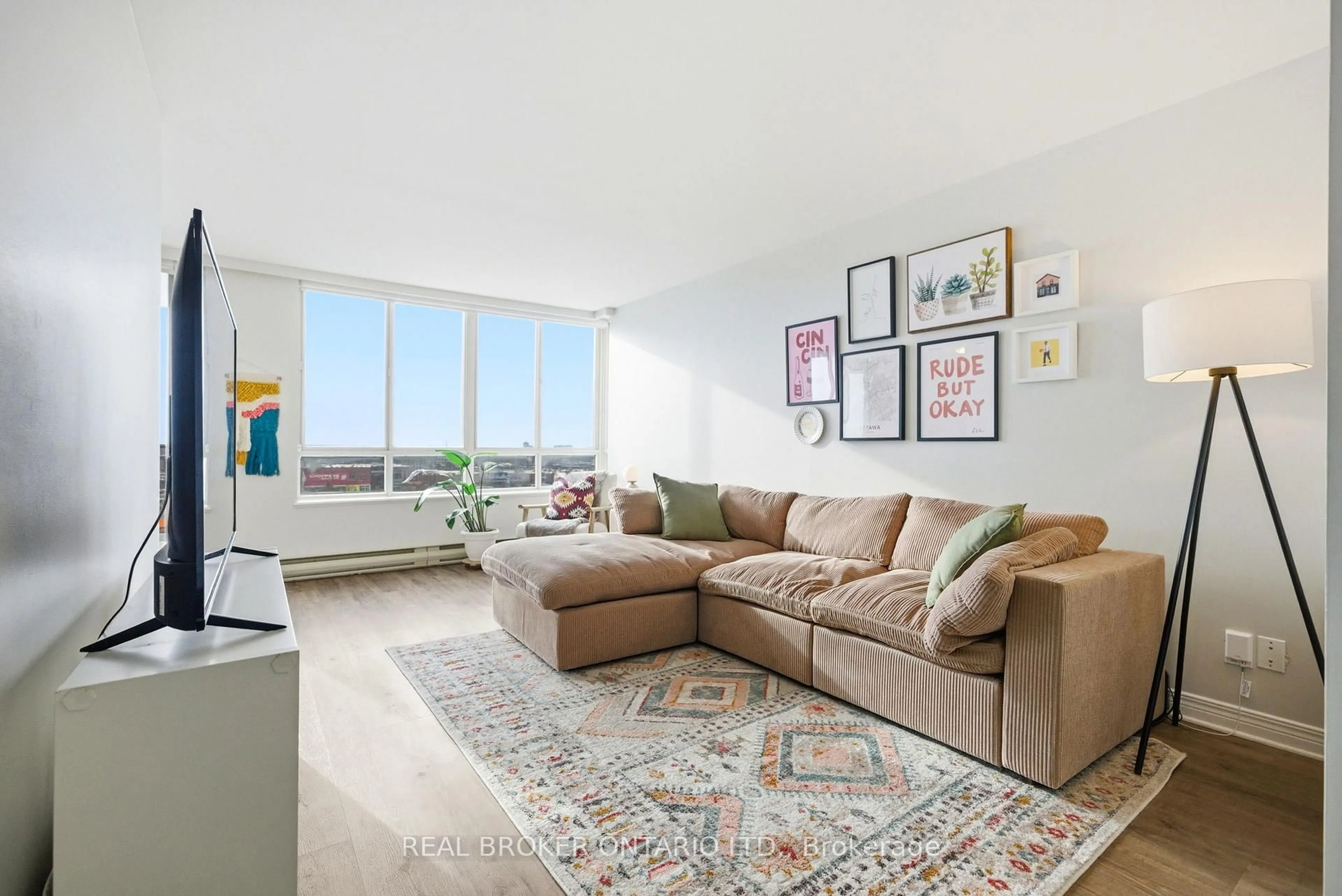 Living room with furniture, unknown for 100 Grant Carman Dr #703, Ottawa Ontario K2E 8B8