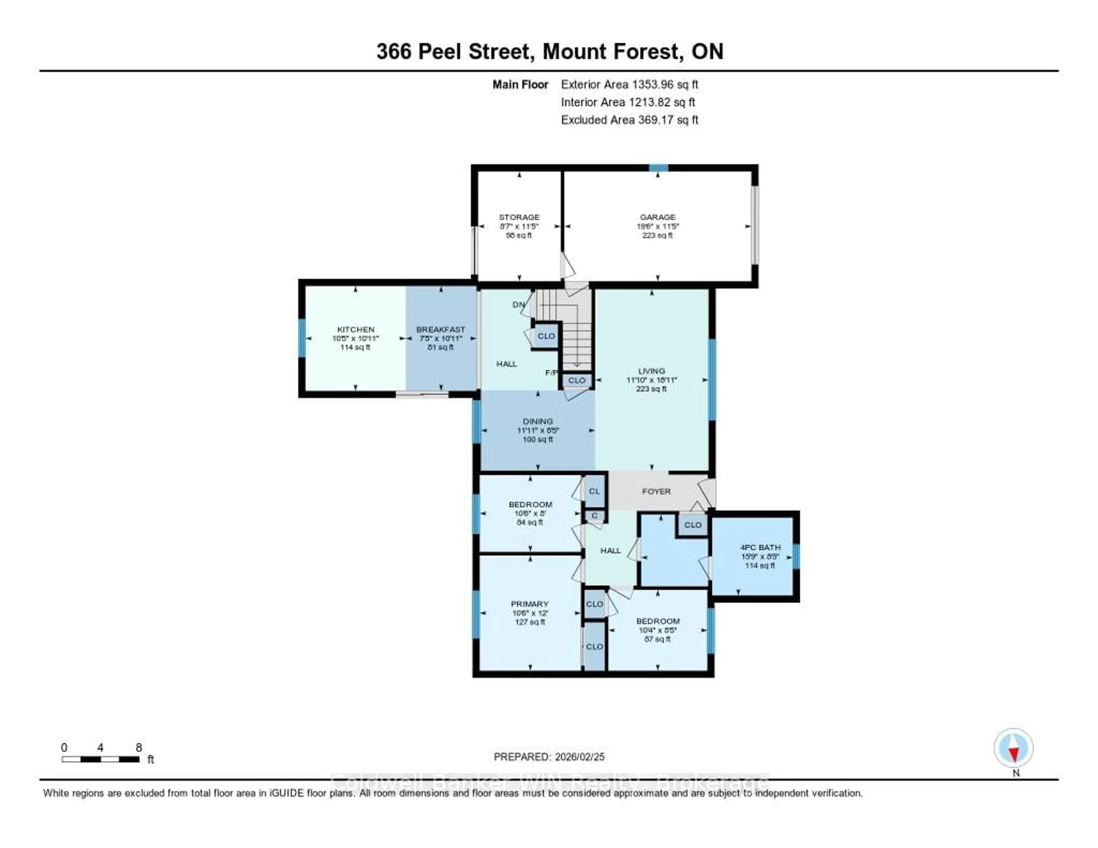 Floor plan for 366 Peel St, Wellington North Ontario N0G 2L3