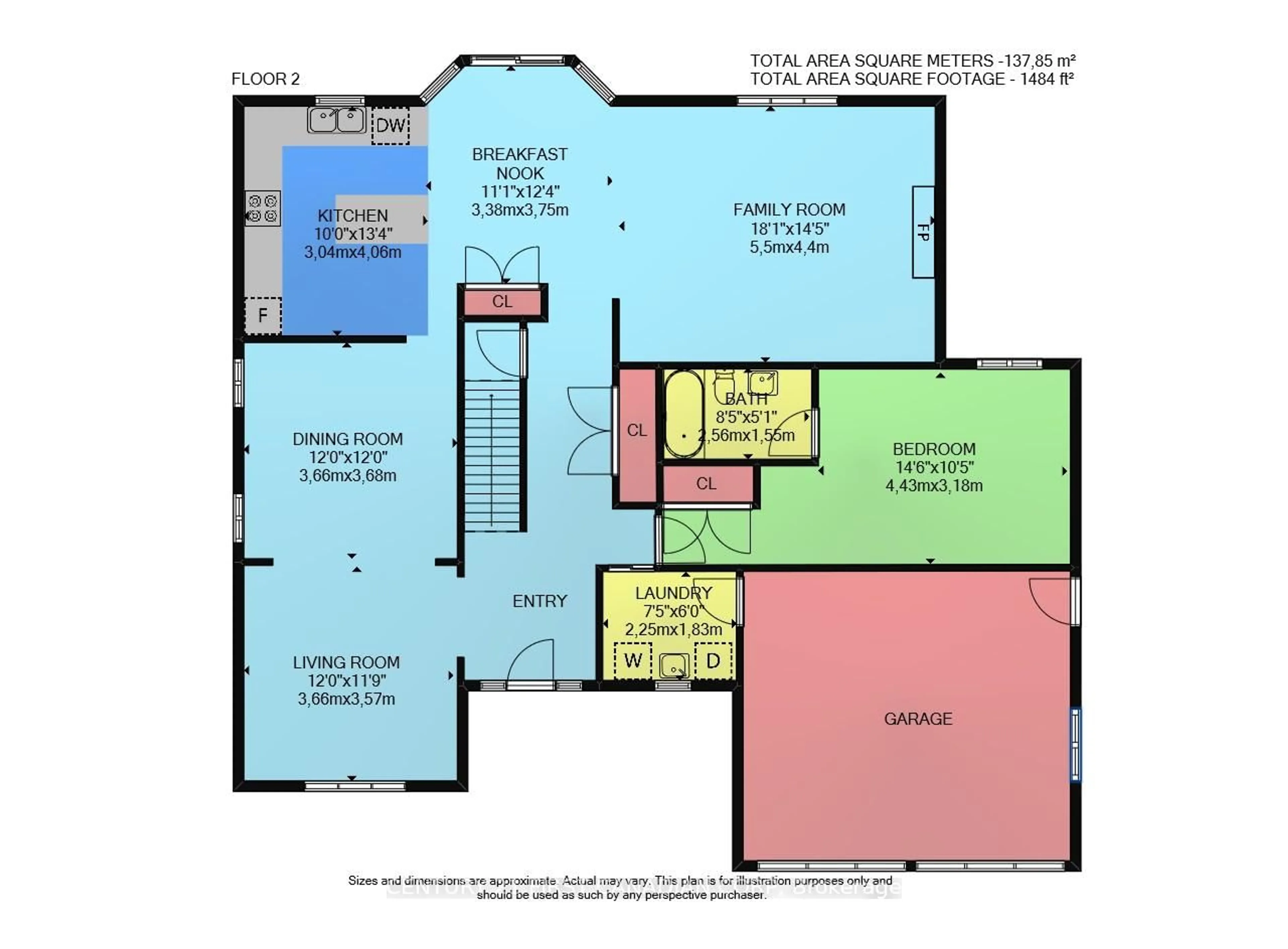 Floor plan for 1983 Quarrier Rd, London North Ontario N6G 5L2