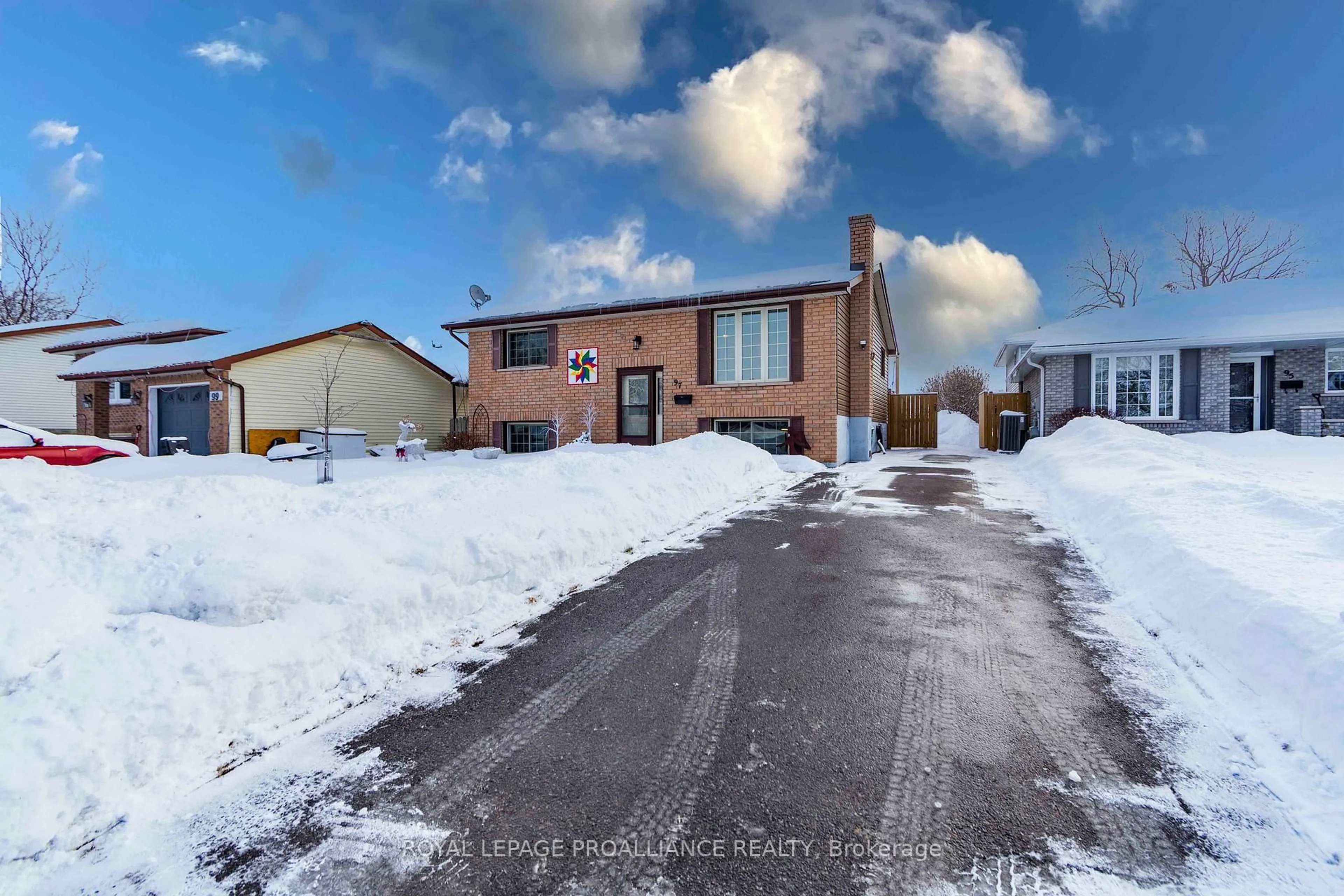 A pic from outside/outdoor area/front of a property/back of a property/a pic from drone, street for 97 Prospect Hill, Quinte West Ontario K8V 2V4