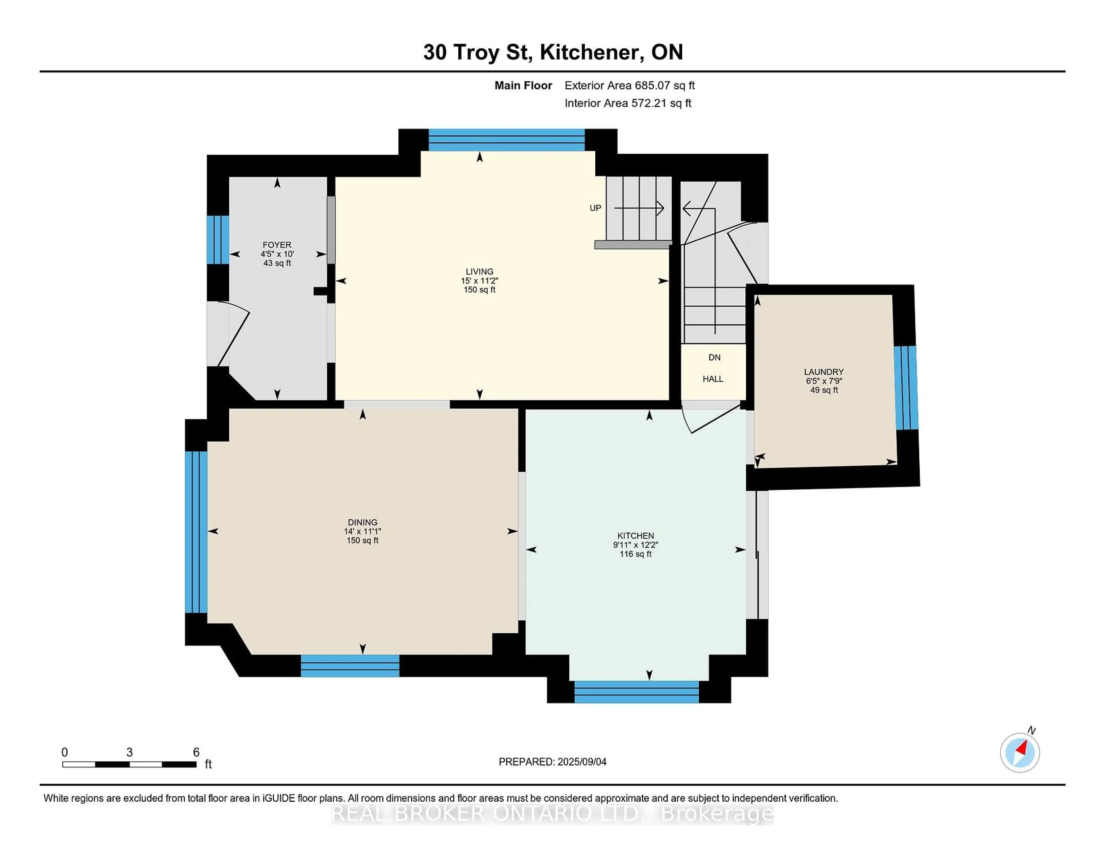 Floor plan for 30 Troy St, Kitchener Ontario N2H 1L8