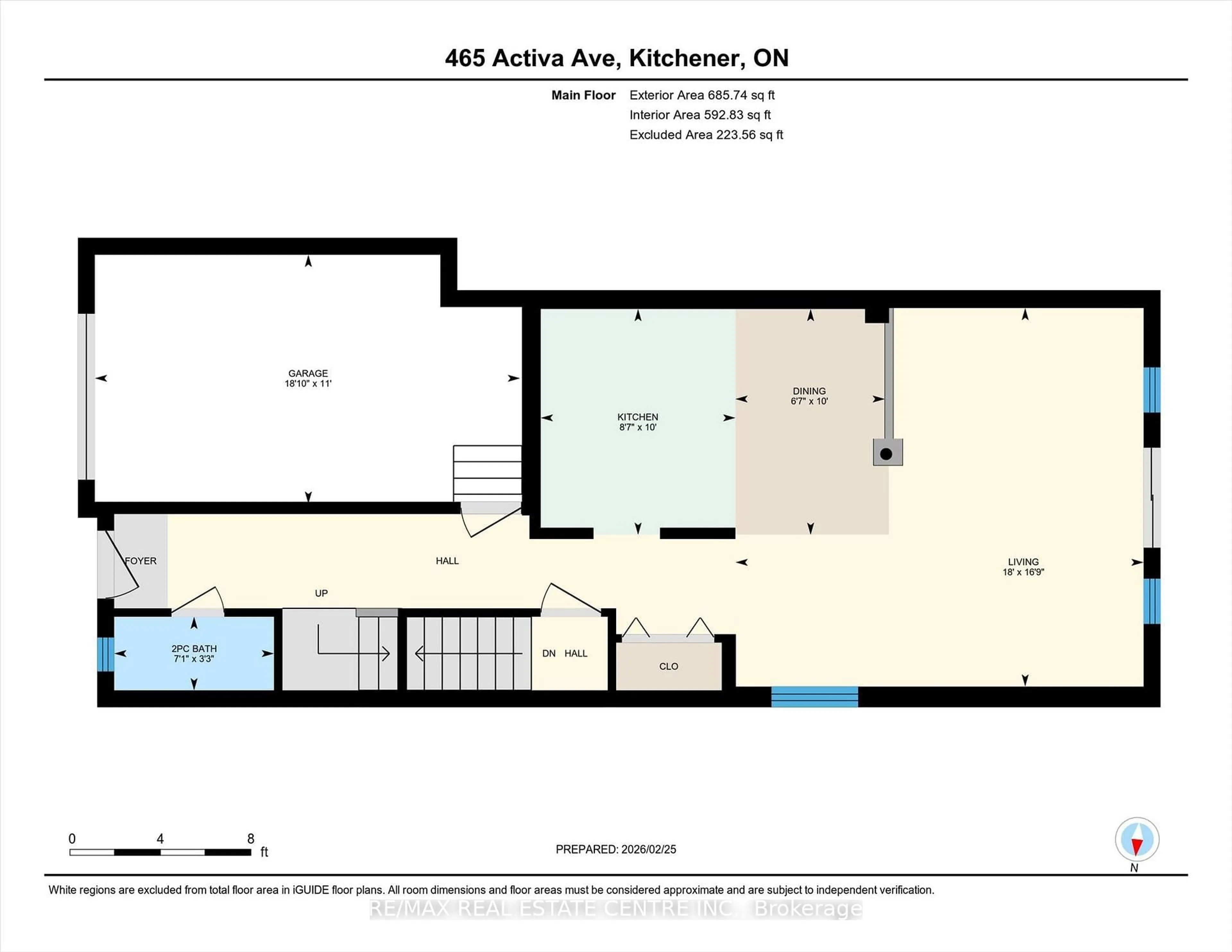 Floor plan for 465 Activa Ave, Kitchener Ontario N2E 4B9