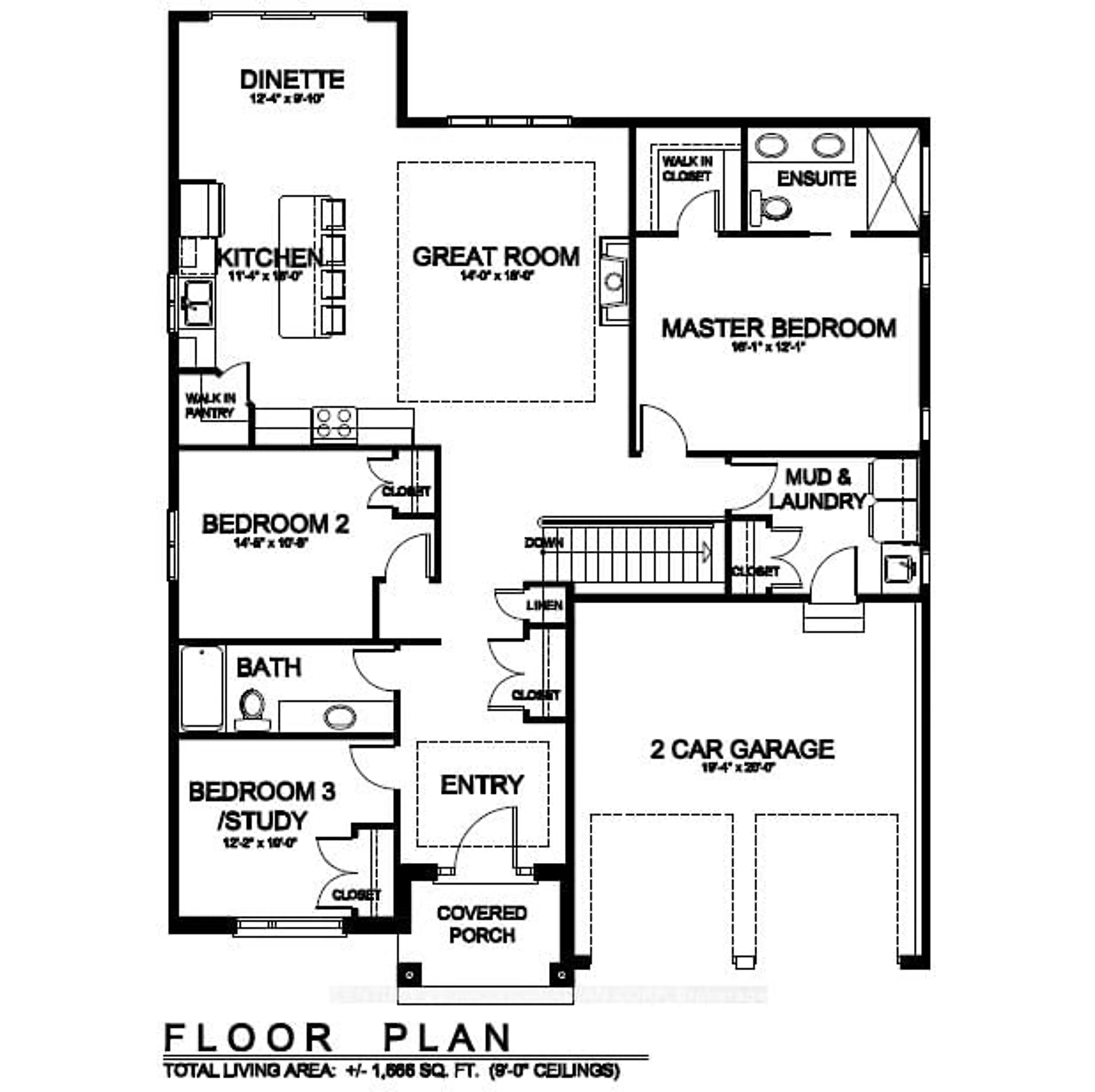 Floor plan for Lot 62 Bouw St, Dutton/Dunwich Ontario N0L 1J0