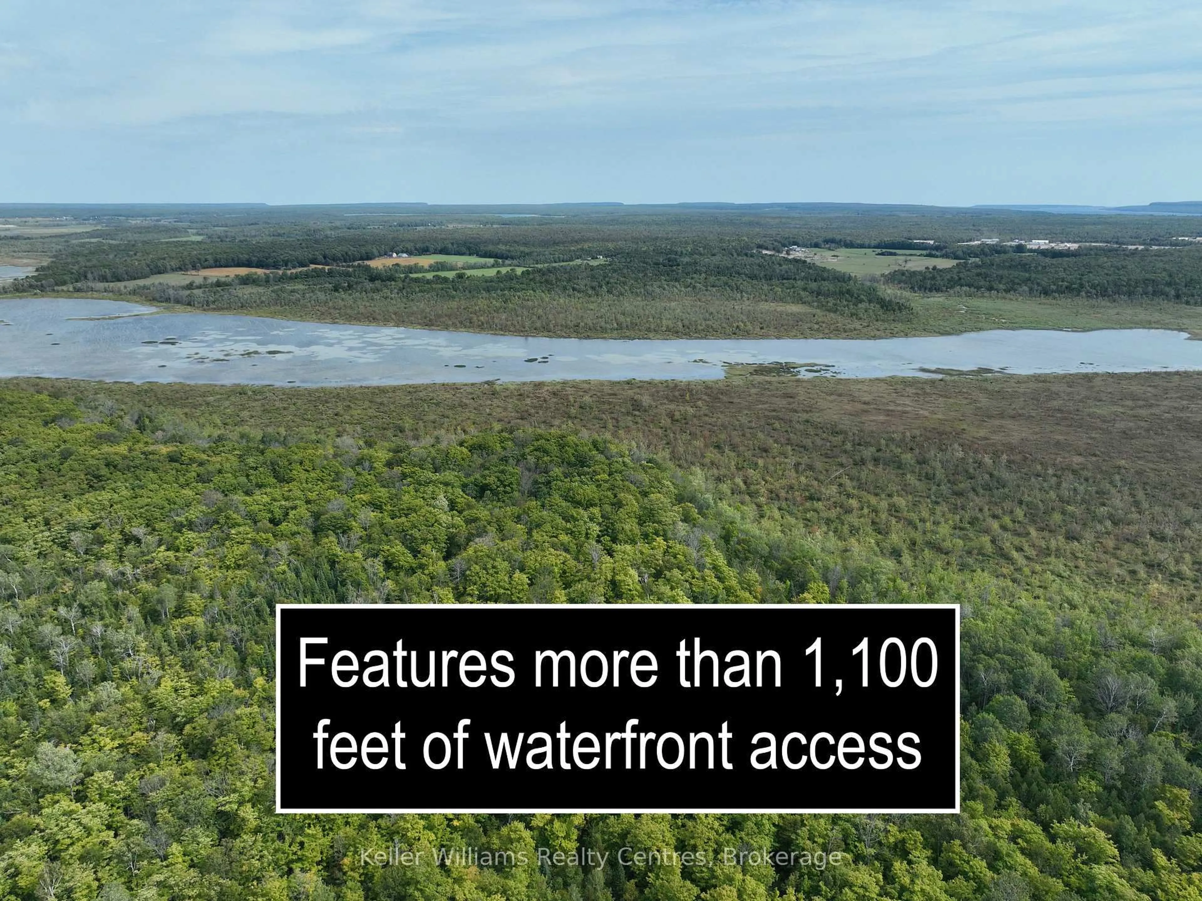 A pic from outside/outdoor area/front of a property/back of a property/a pic from drone, water/lake/river/ocean view for 387 SPRY LAKE Rd, South Bruce Peninsula Ontario N0H 2T0