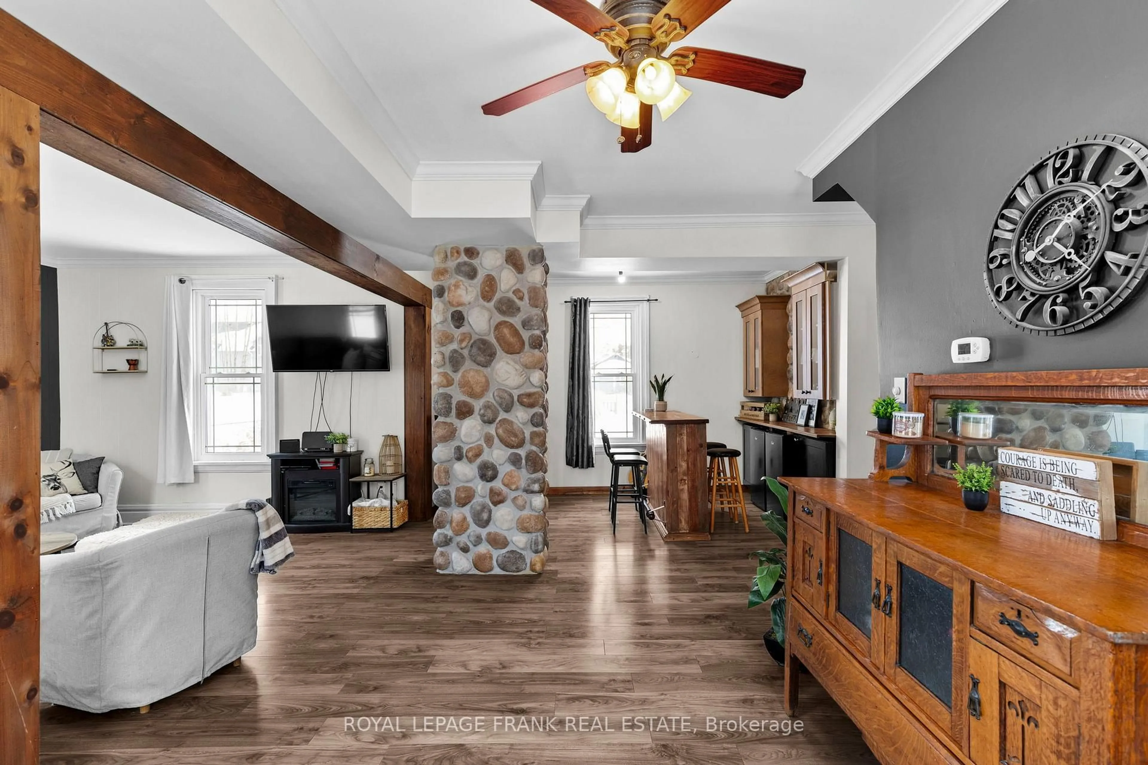 Open concept kitchen, ceramic/tile floor for 20 Richmond St, Kawartha Lakes Ontario K0M 2B0