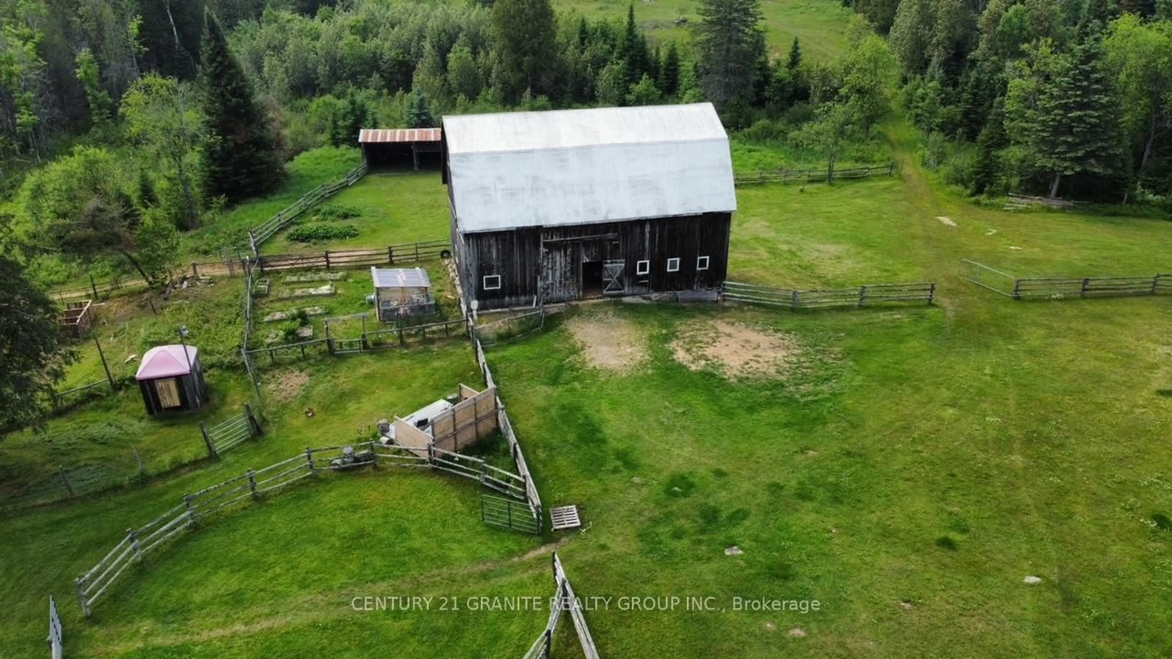 A pic from outside/outdoor area/front of a property/back of a property/a pic from drone, building for 1367 Detlor Rd, Bancroft Ontario K0L 2L0
