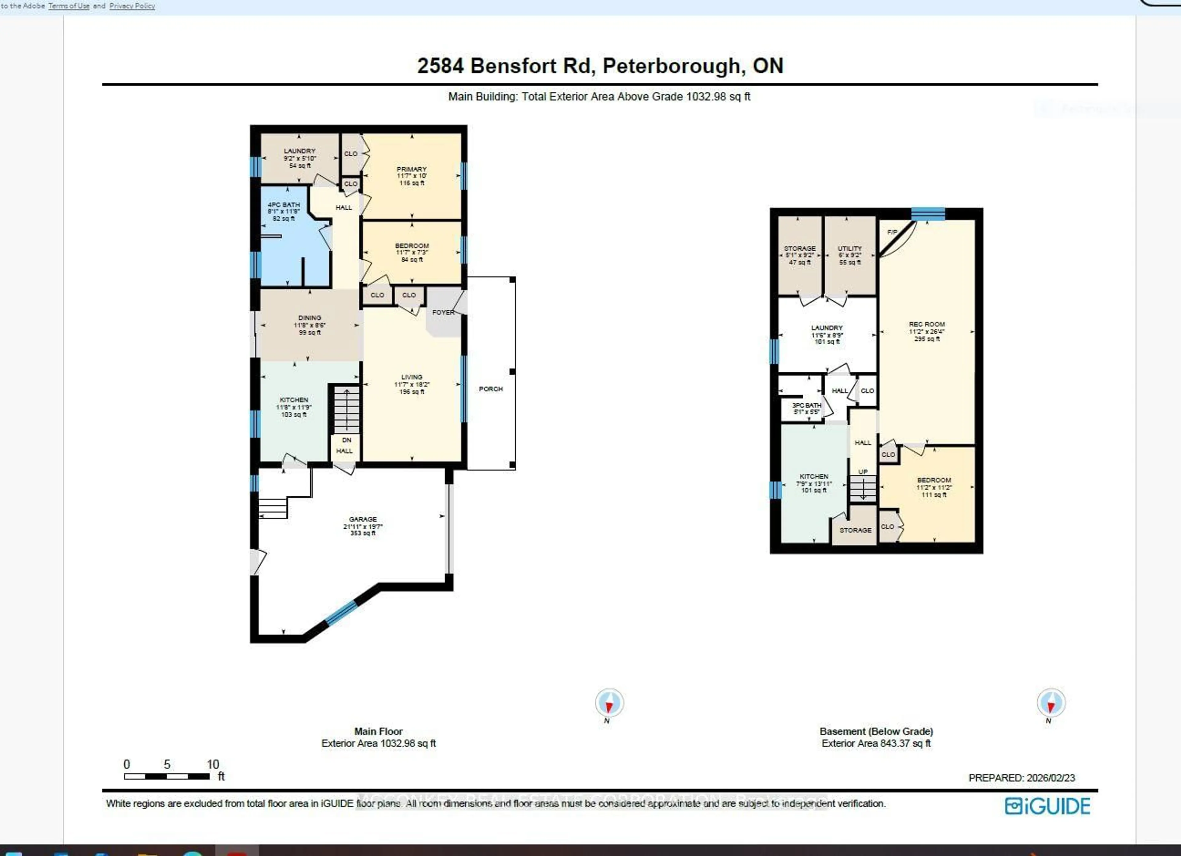 Floor plan for 2584 Bensfort Rd, Peterborough Ontario K9J 1C9