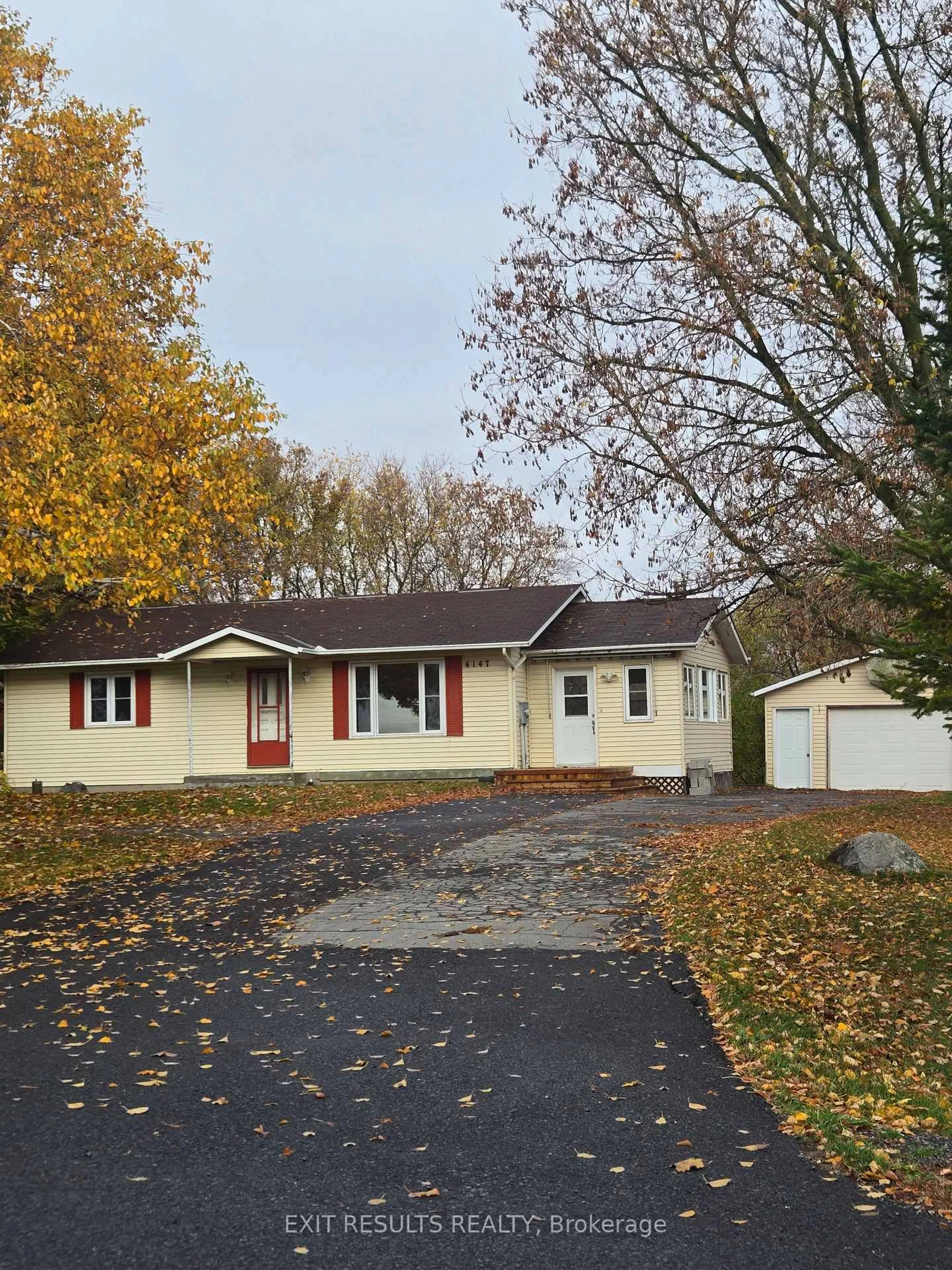 Home with vinyl exterior material, street for 4147 Concession 19 Rd, The Nation Ontario K0C 2B0