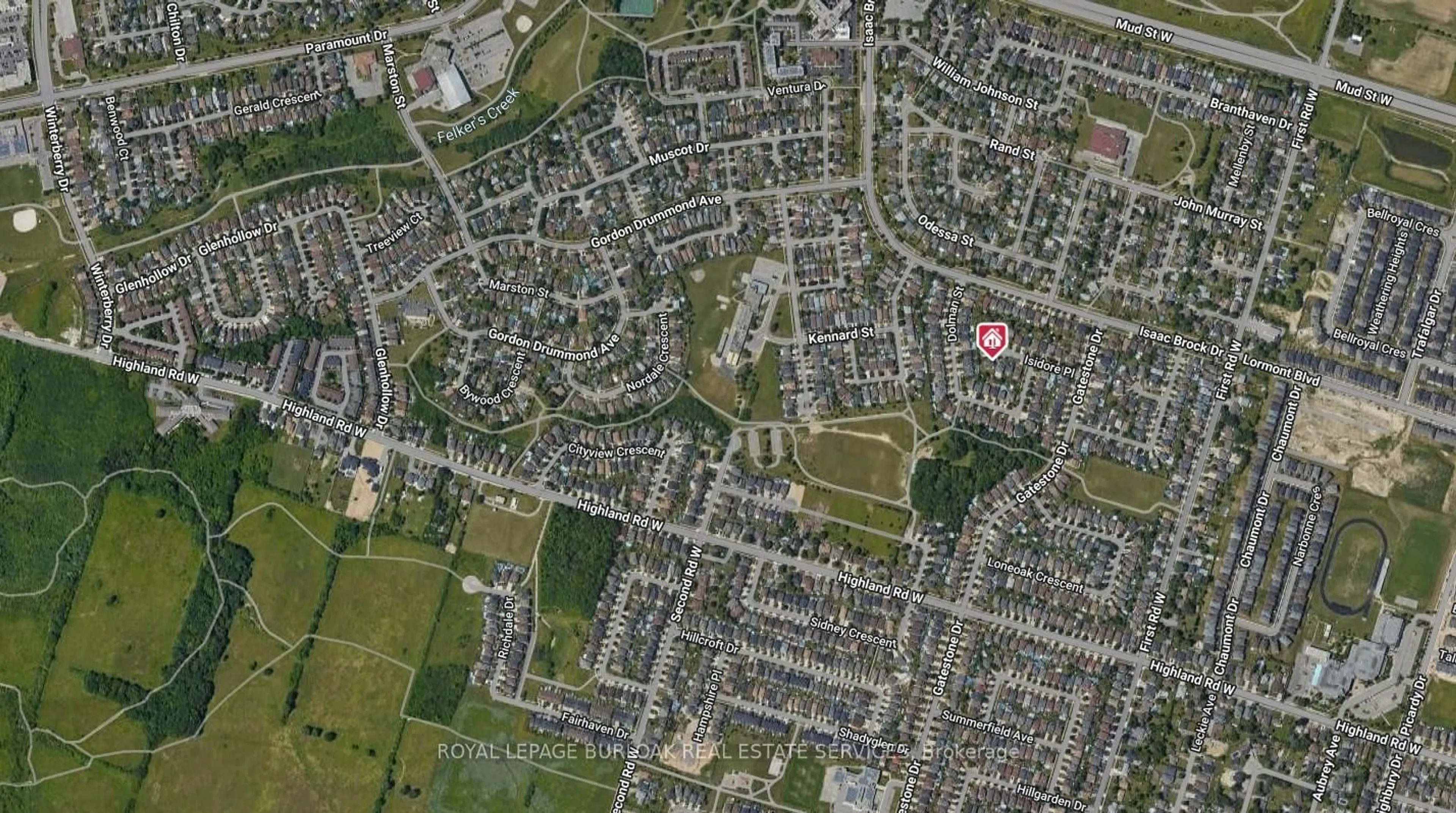 Picture of a map for 21 Isidore Pl, Hamilton Ontario L8J 2P2