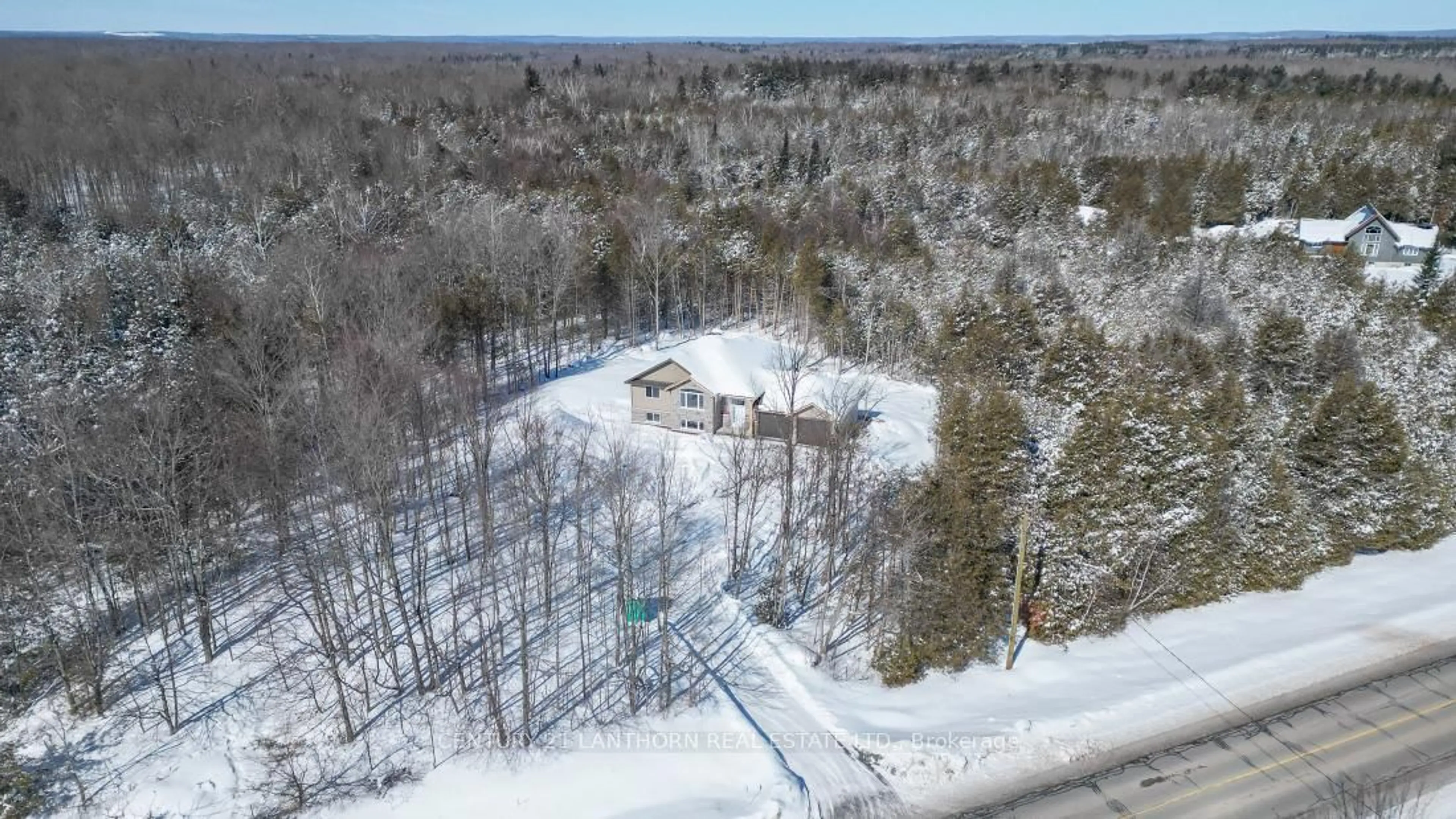 A pic from outside/outdoor area/front of a property/back of a property/a pic from drone, forest/trees view for 1039 Crookston Rd, Madoc Ontario K0K 2K0