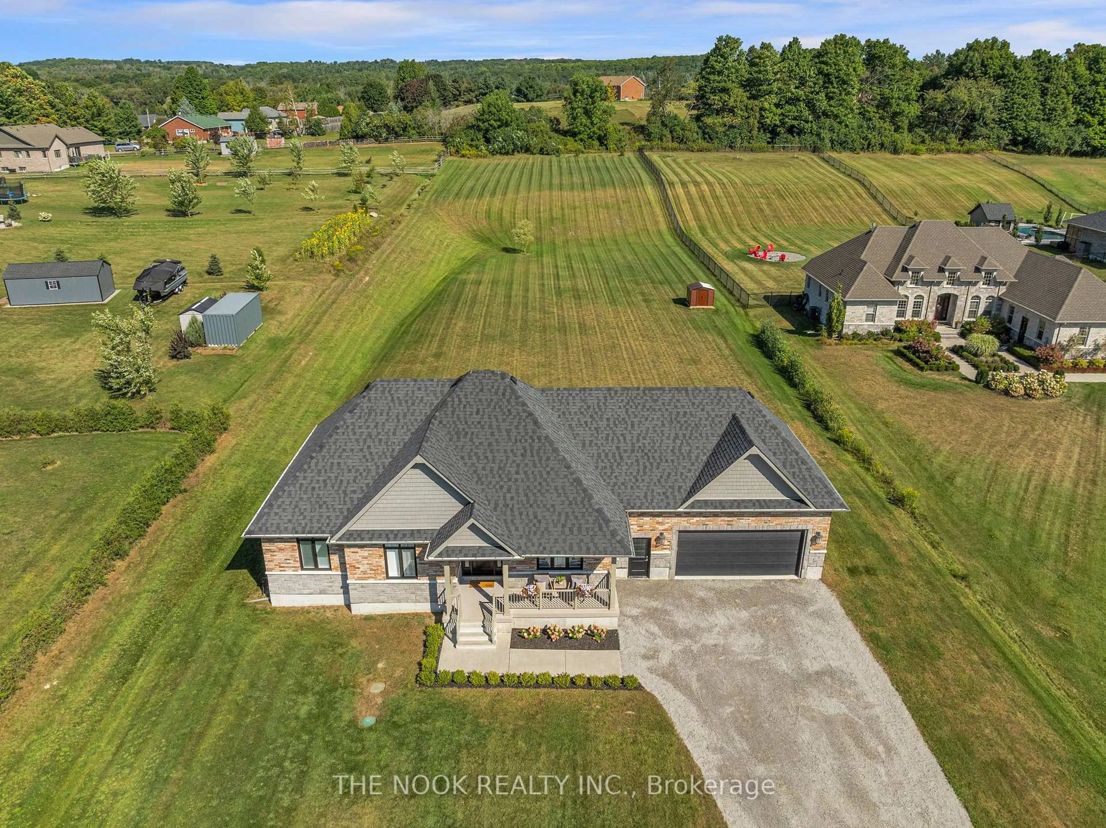 A pic from outside/outdoor area/front of a property/back of a property/a pic from drone, water/lake/river/ocean view for 114 Glens Of Antrim Way, Alnwick/Haldimand Ontario K0K 2G0