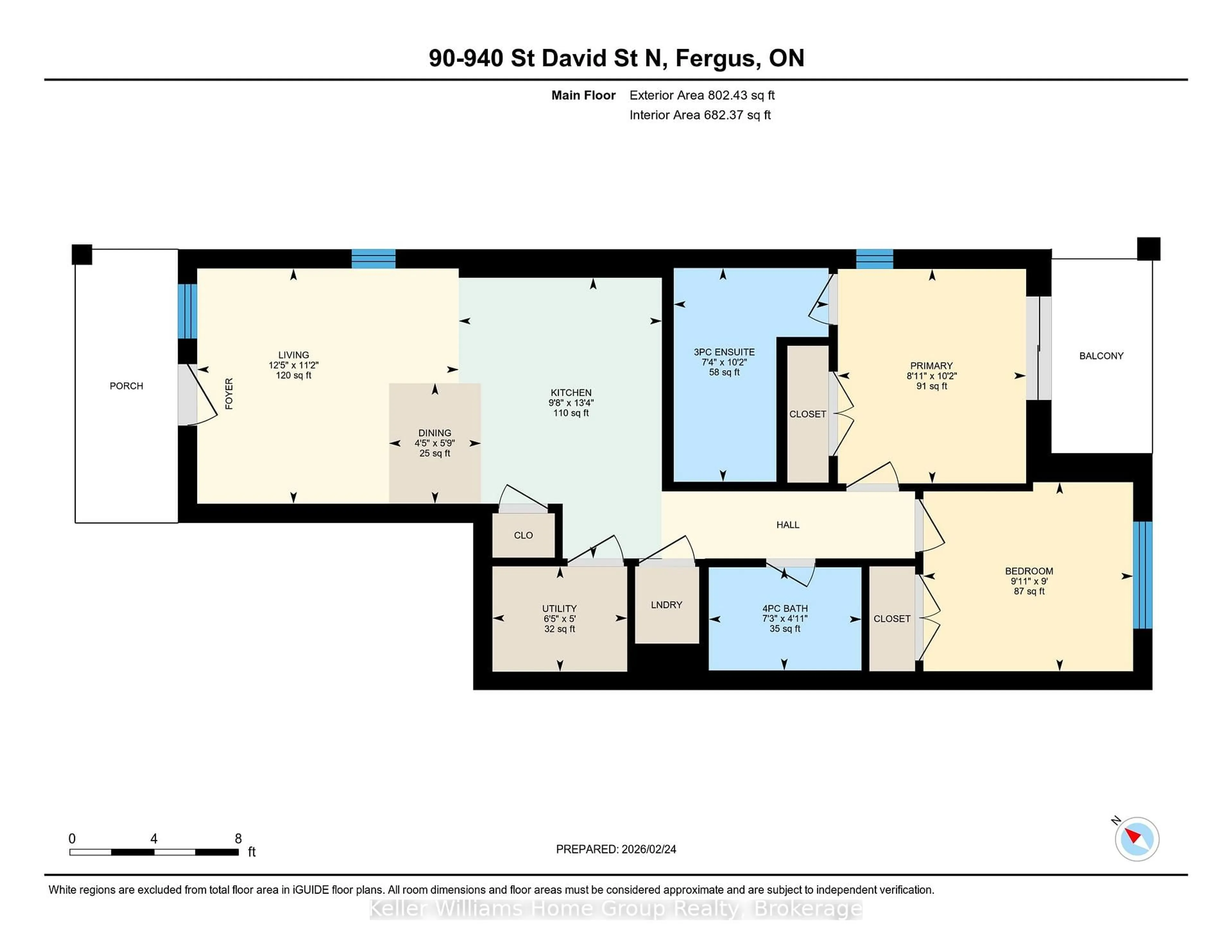 Floor plan for 940 St David St #90, Centre Wellington Ontario N1M 0L7