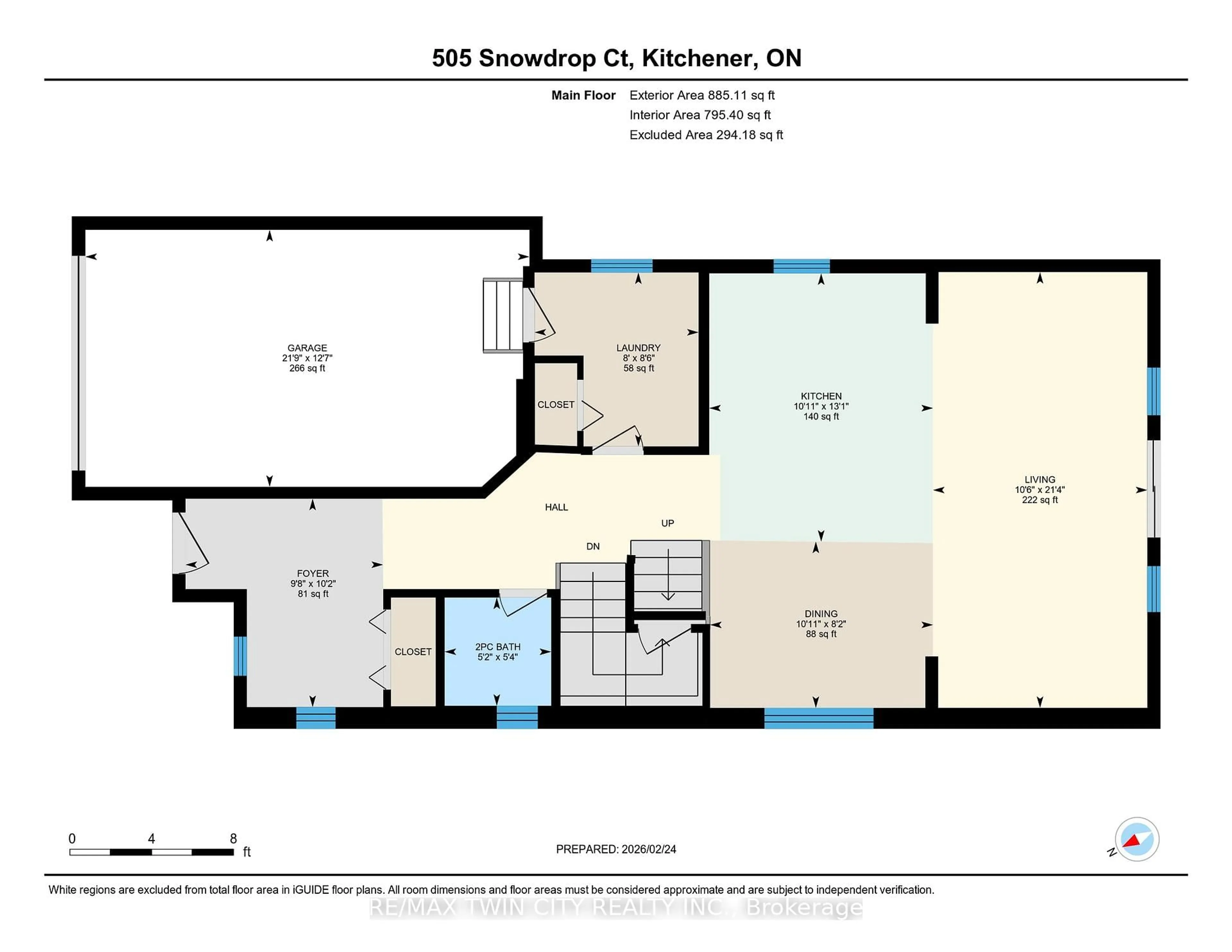 Floor plan for 505 Snowdrop Crt, Kitchener Ontario N2E 4G4
