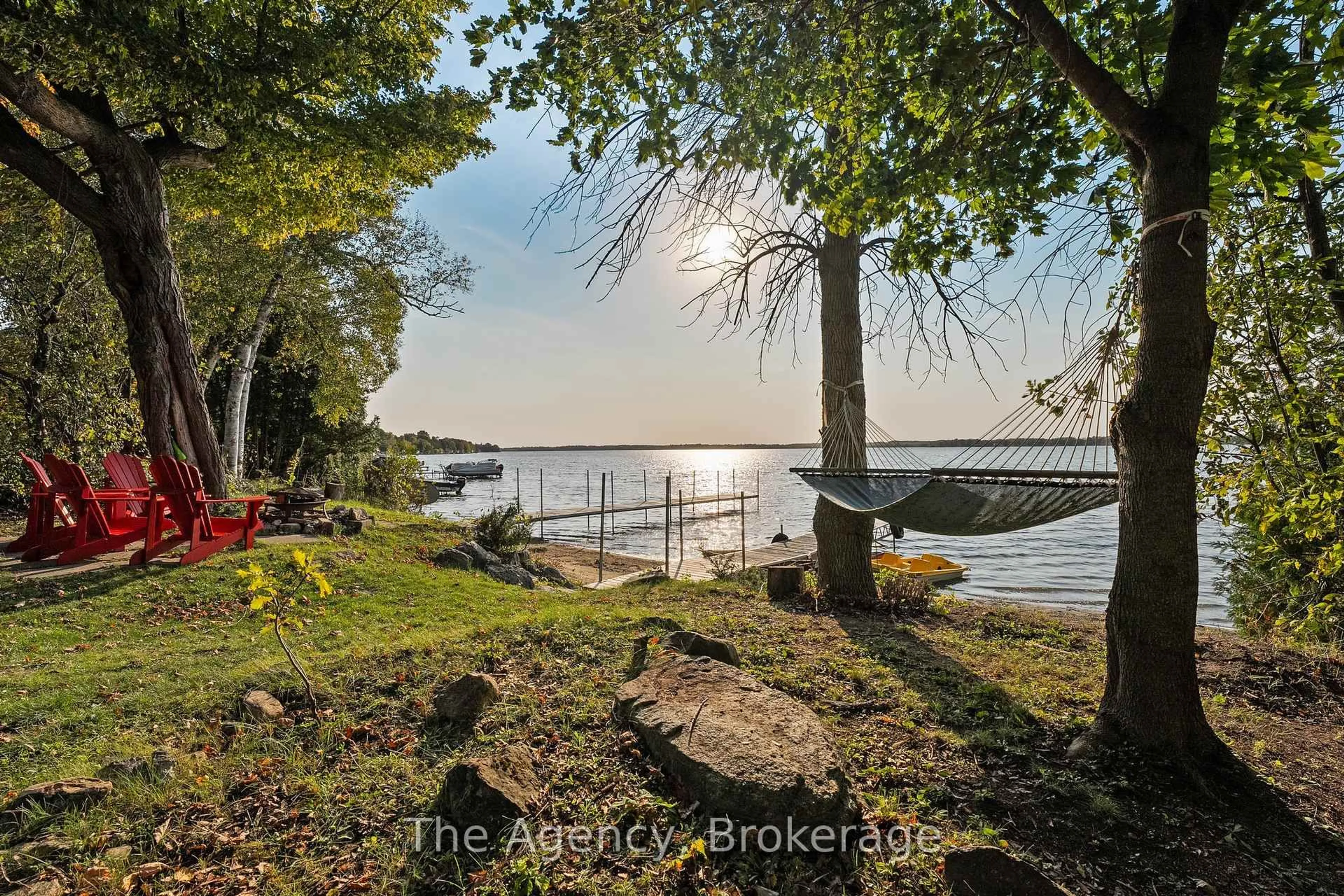 A pic from outside/outdoor area/front of a property/back of a property/a pic from drone, water/lake/river/ocean view for 119 Campbell Beach Rd, Kawartha Lakes Ontario L0K 1W0