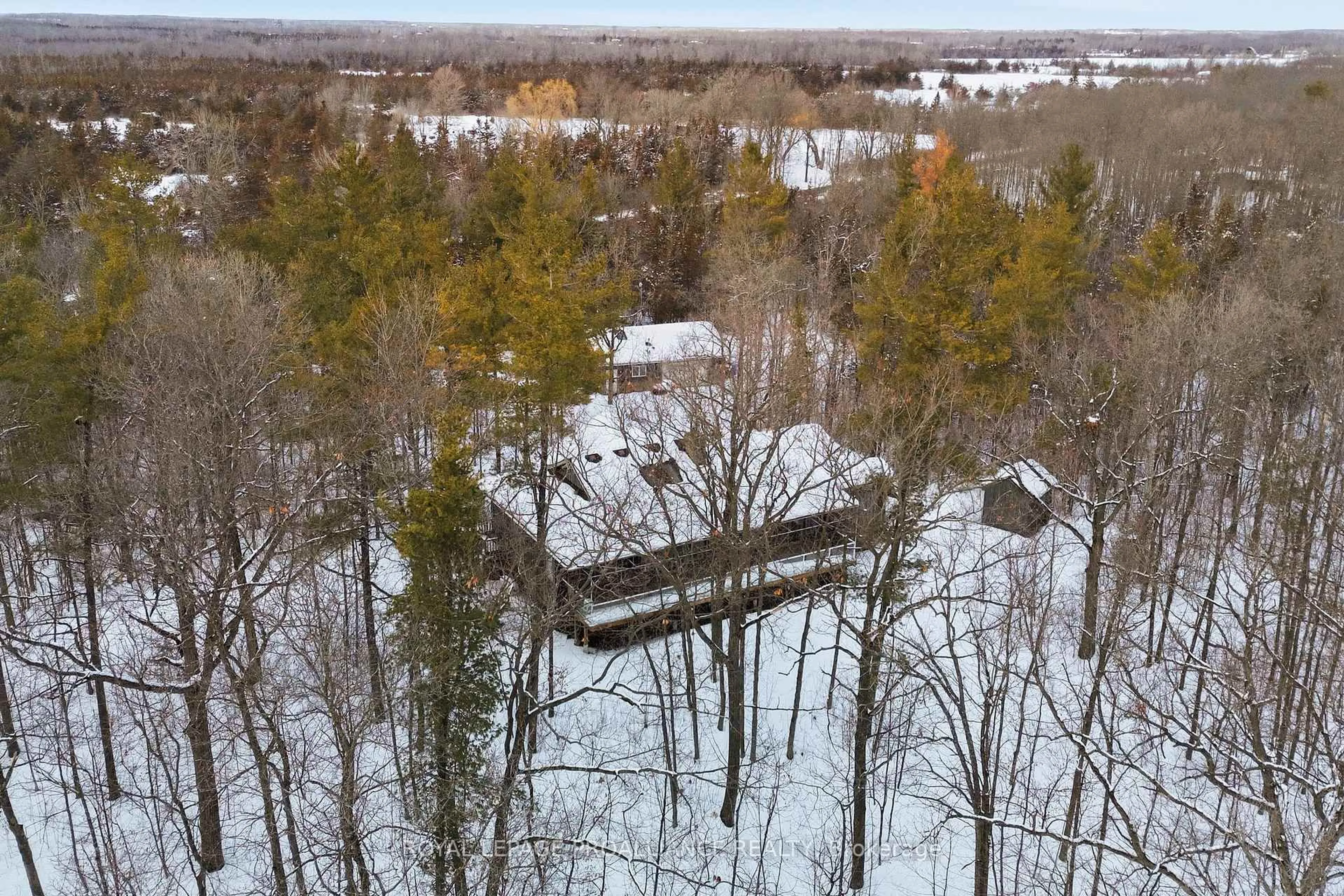 A pic from outside/outdoor area/front of a property/back of a property/a pic from drone, water/lake/river/ocean view for 602 Elmbrook Rd, Prince Edward County Ontario K0K 2T0