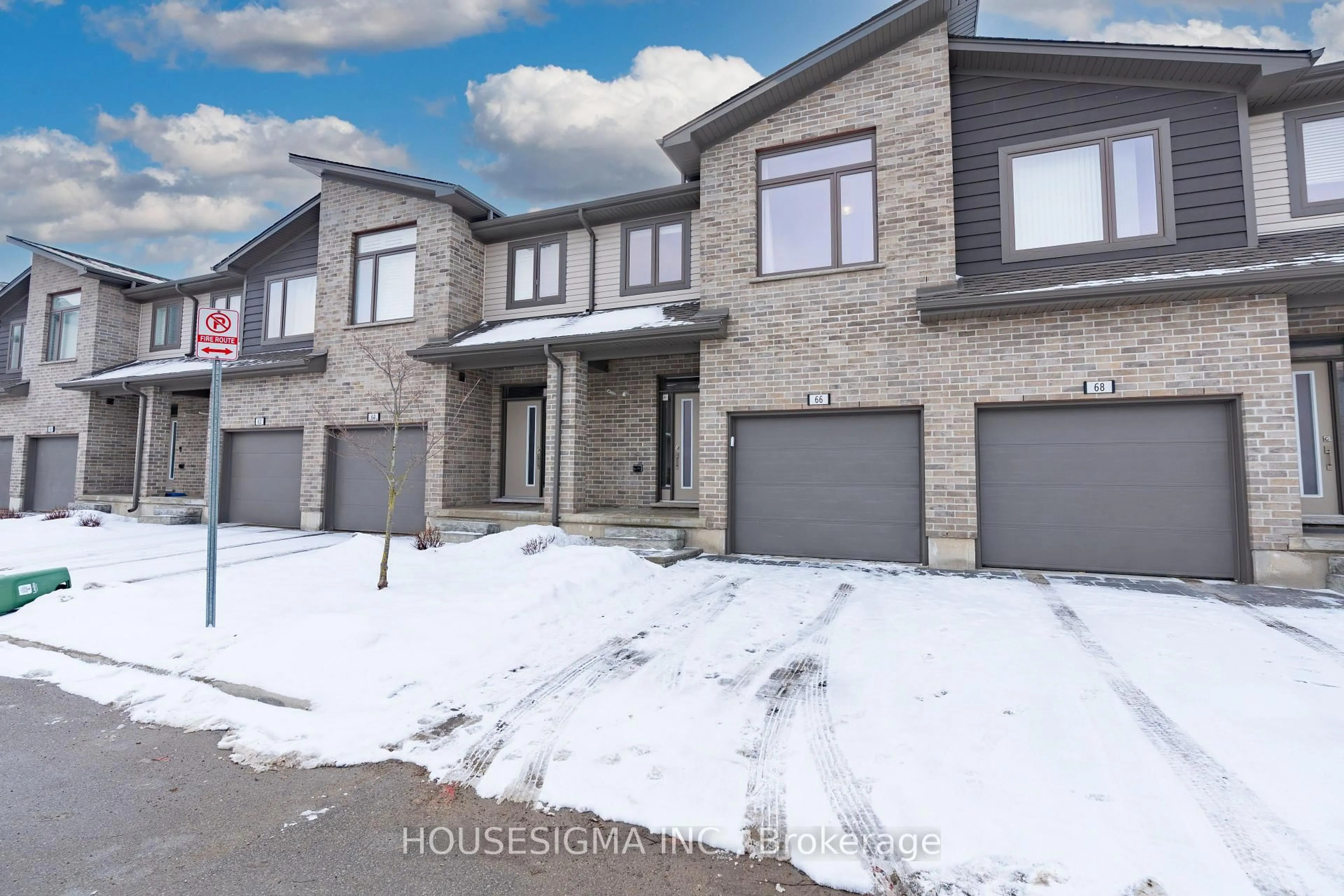 A pic from outside/outdoor area/front of a property/back of a property/a pic from drone, street for 2070 Meadowgate Blvd #66, London South Ontario N6M 0H5