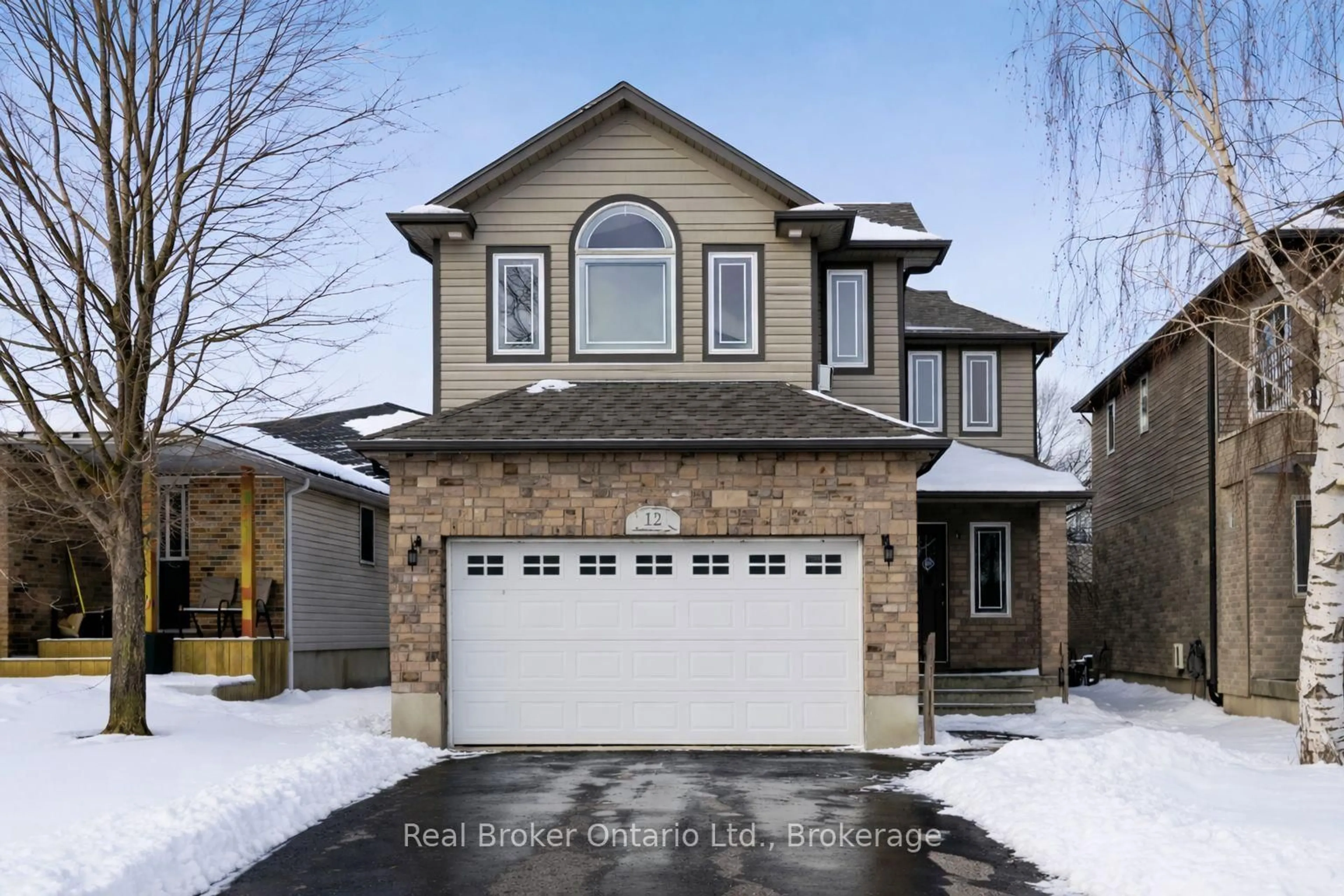 Home with brick exterior material, street for 12 Langrell Ave, Tillsonburg Ontario N4G 5X8