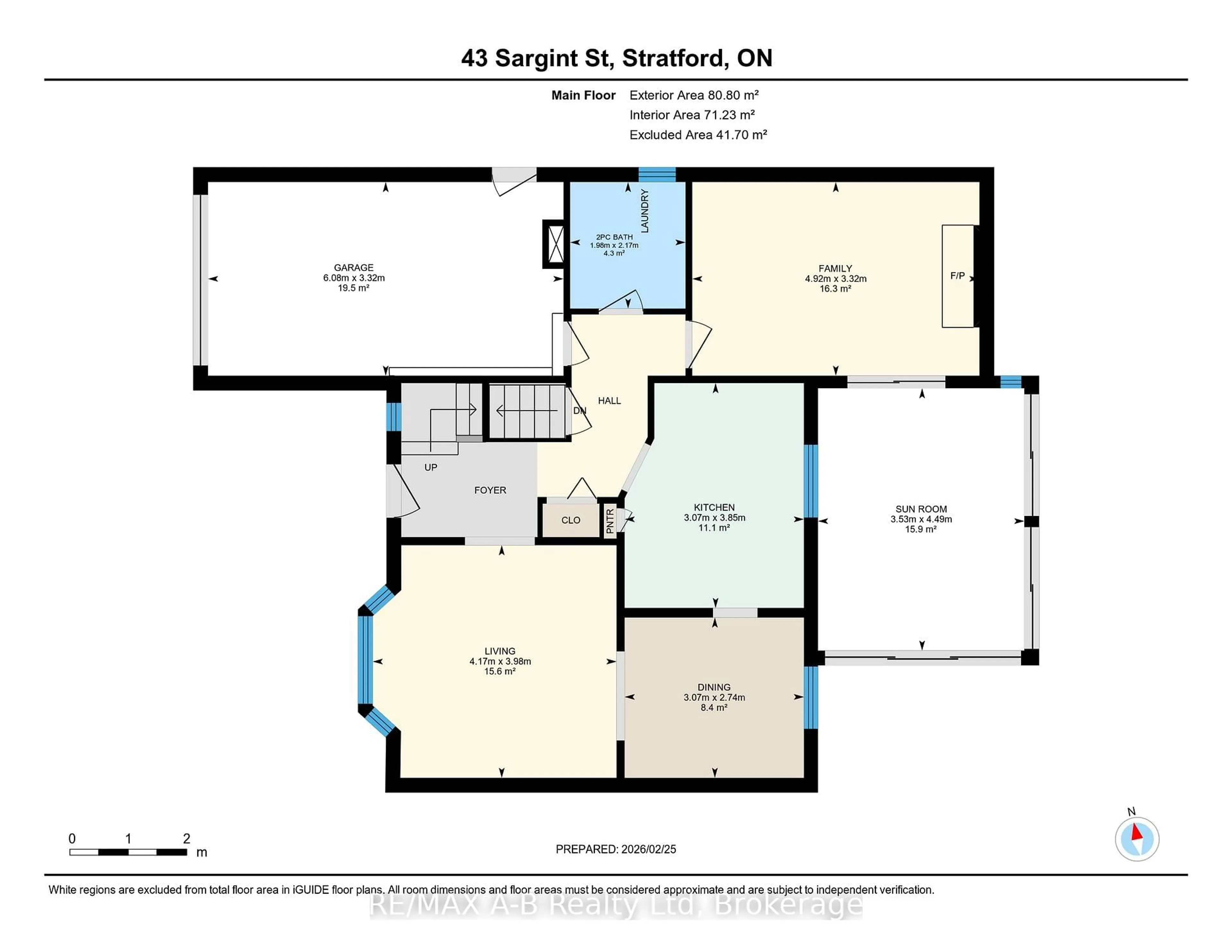 Floor plan for 43 Sargint St, Stratford Ontario N5A 7E2