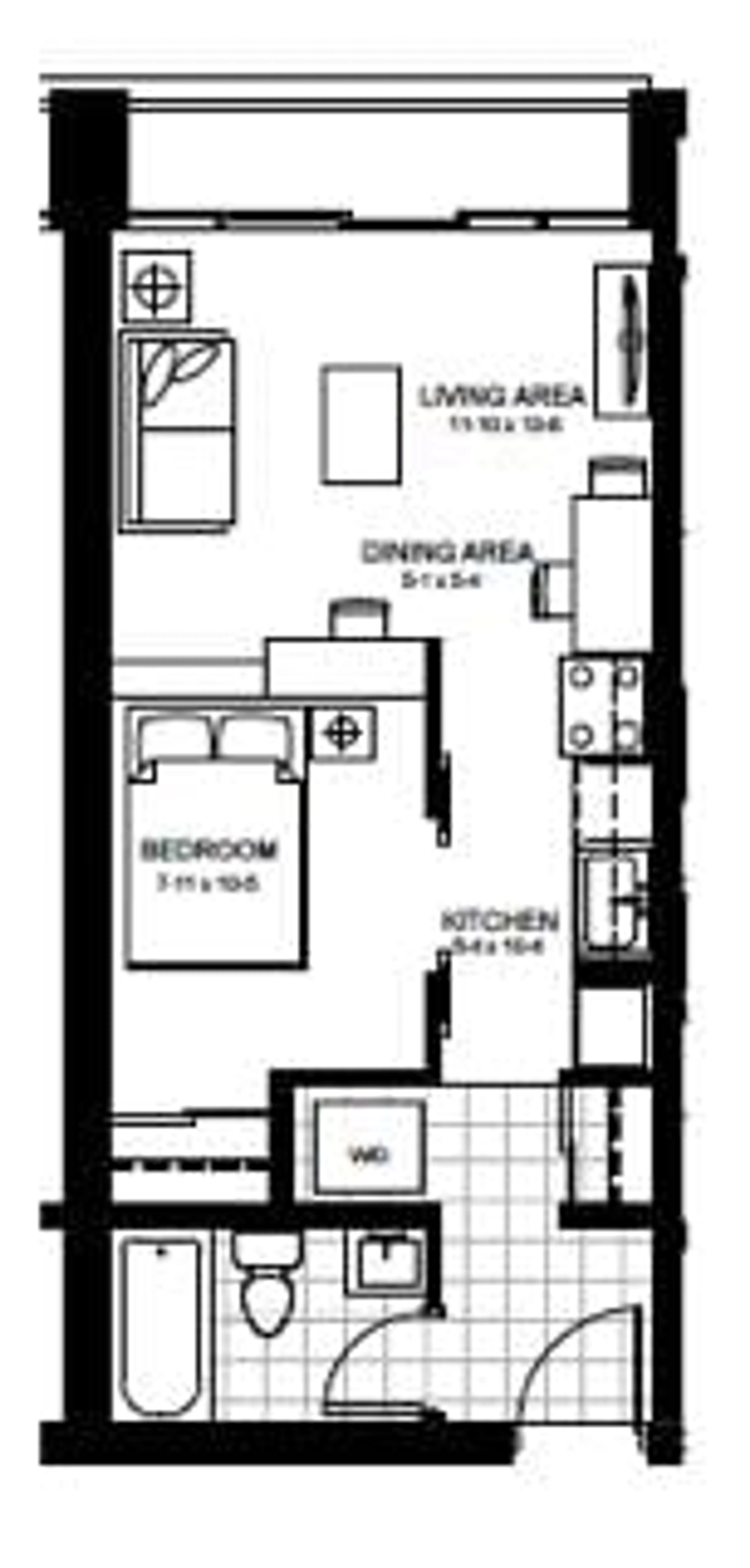 Floor plan for 308 Lester St #312, Waterloo Ontario N2L 3W6