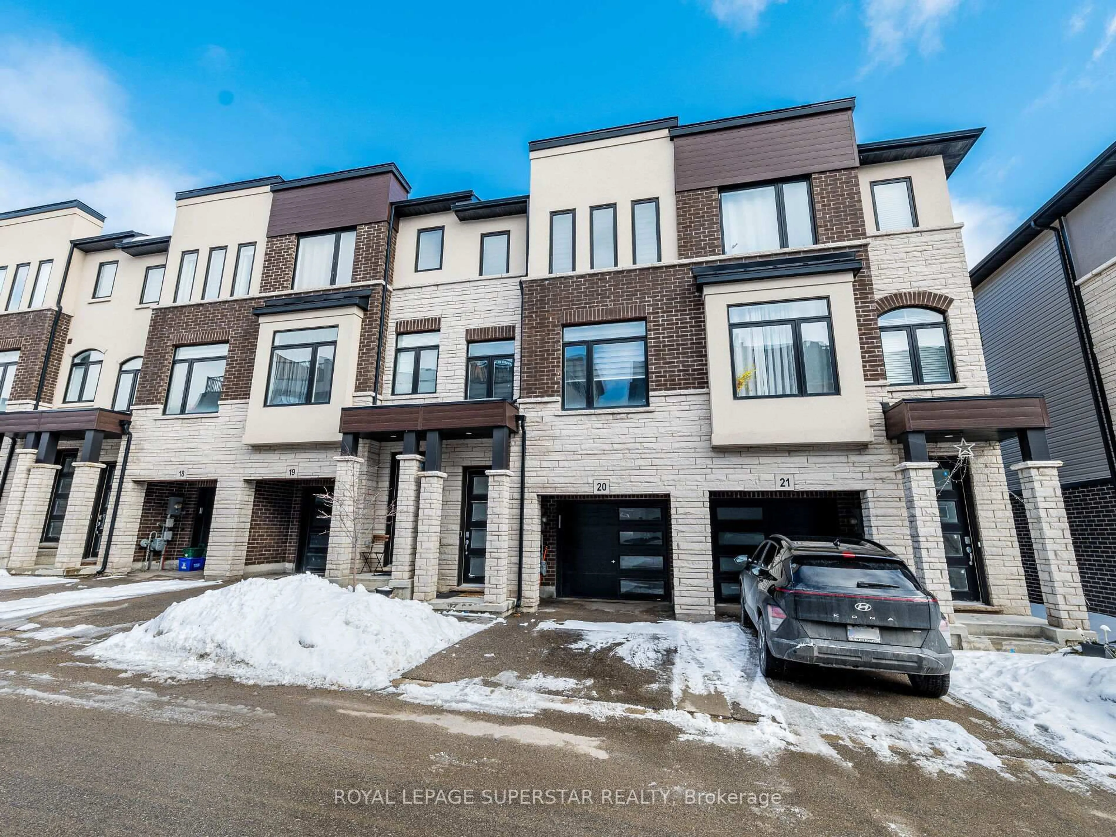 Home with brick exterior material, street for 314 Equestrian Way #20, Cambridge Ontario N3E 0E4