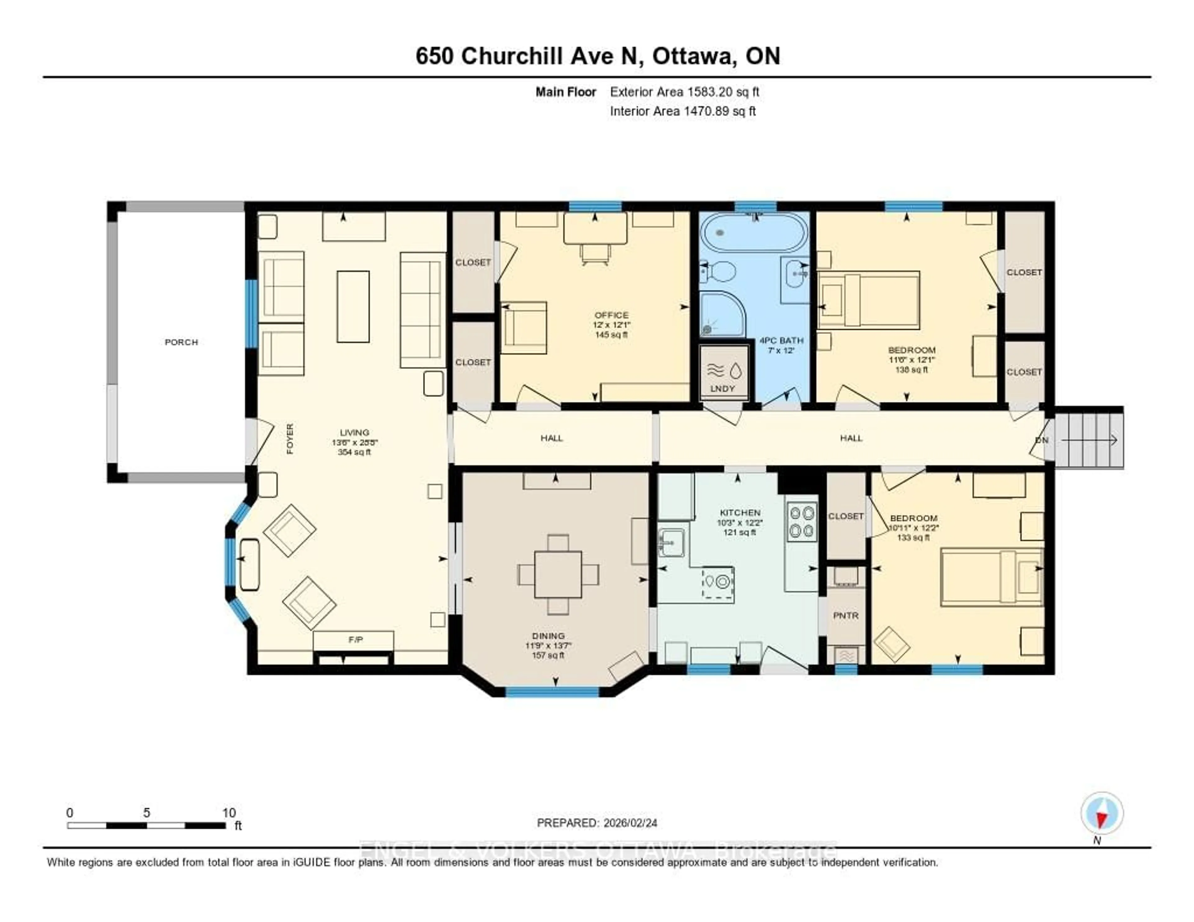 Floor plan for 650 Churchill Ave, Ottawa Ontario K1Z 5G1