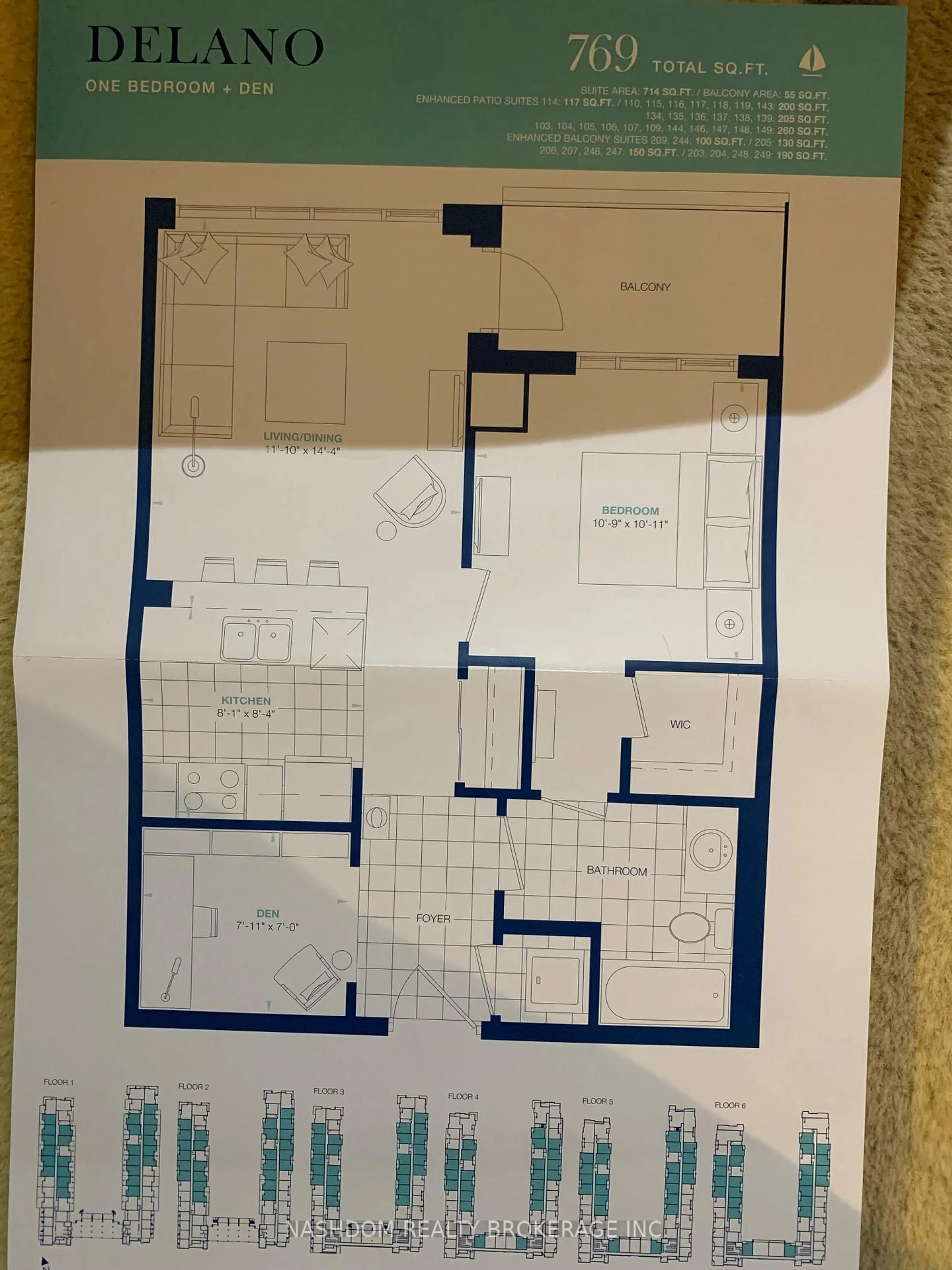 Floor plan for 16 Concord Pl #516, Grimsby Ontario L3M 0J1