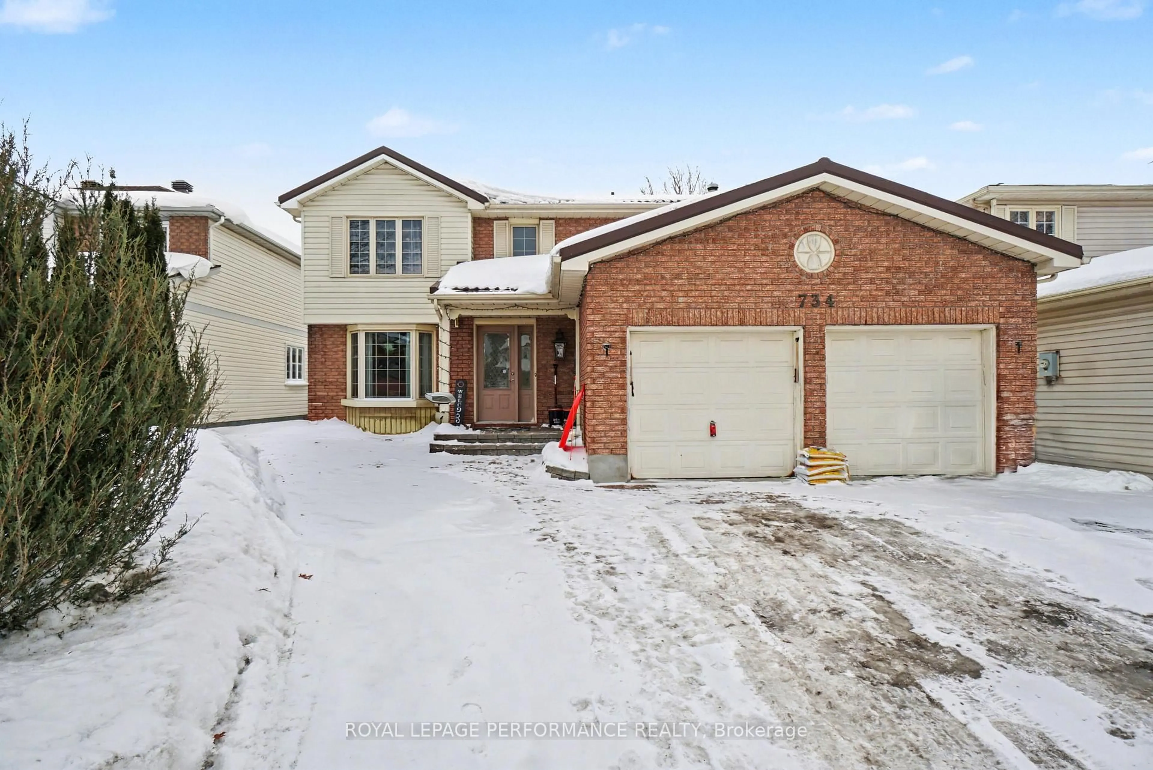 Home with brick exterior material, street for 734 Merkley Dr, Ottawa Ontario K4A 2T8