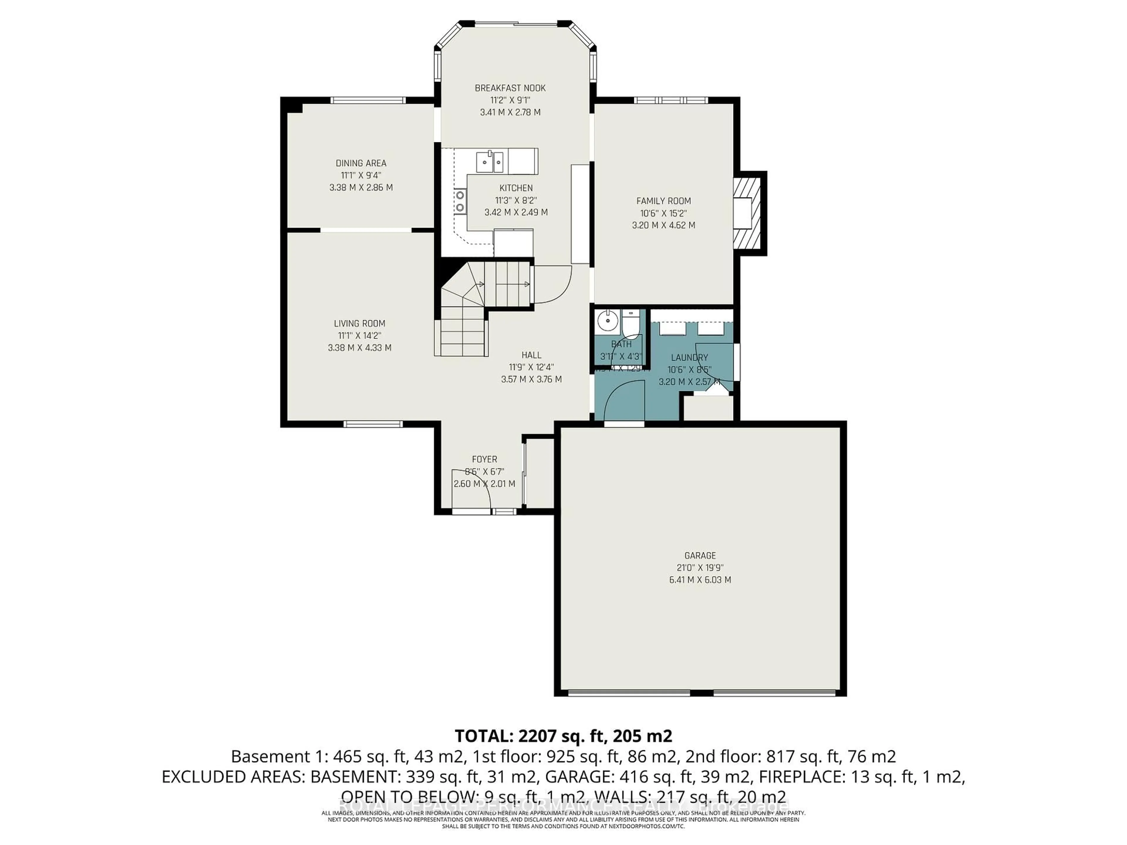 Floor plan for 734 Merkley Dr, Ottawa Ontario K4A 2T8