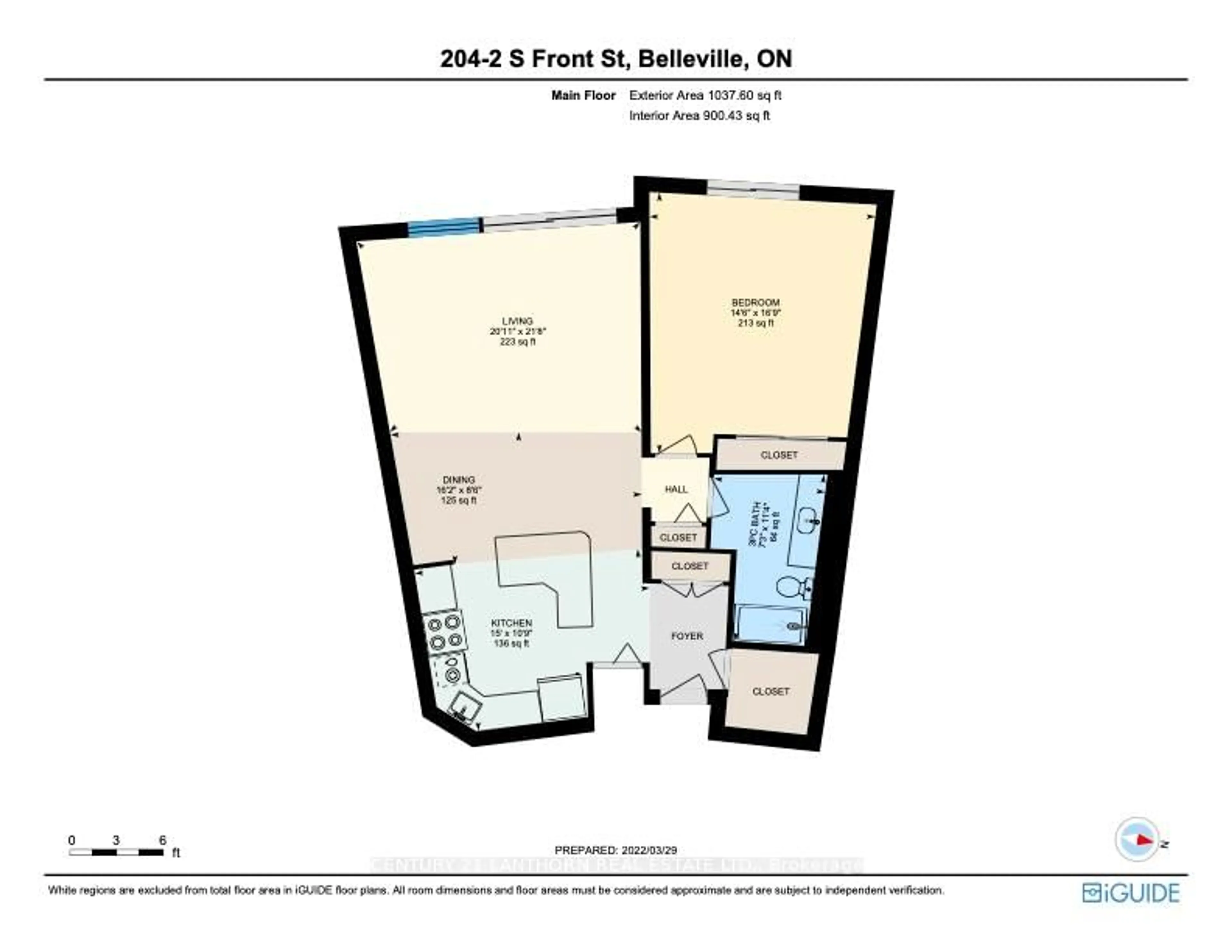 Floor plan for 2 South Front St #204, Belleville Ontario K8N 5K7