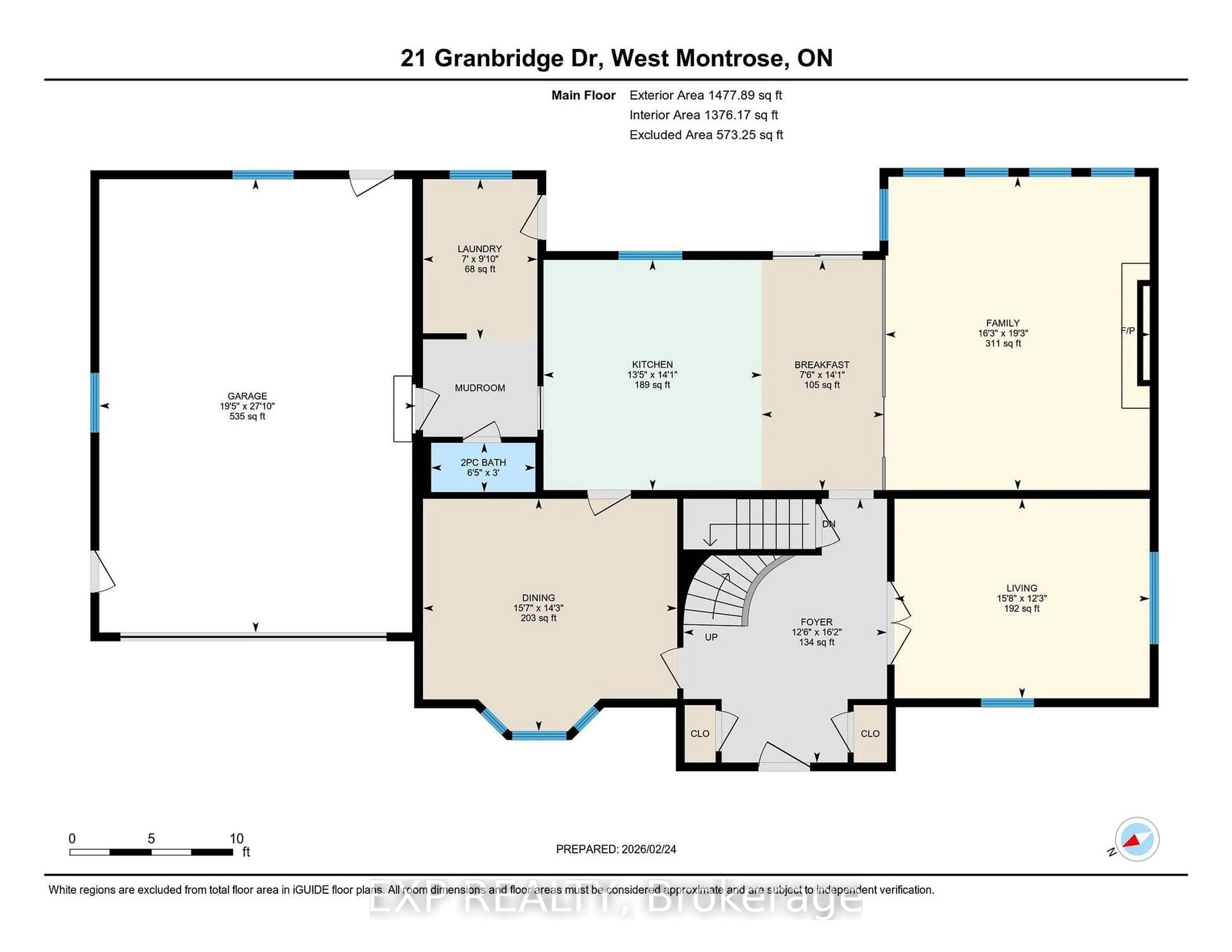 Floor plan for 21 Granbridge Dr, Woolwich Ontario N0B 2V0